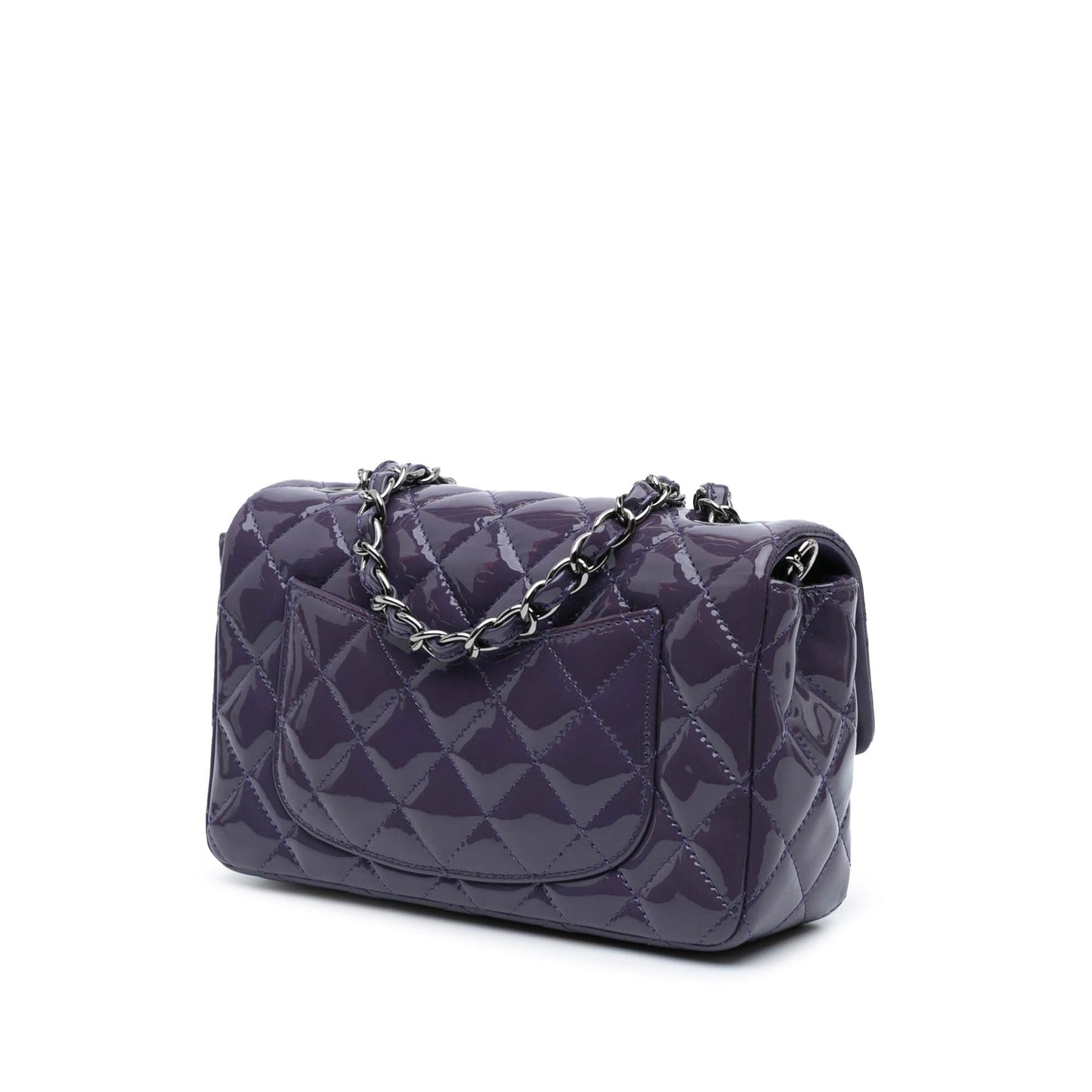 Chanel Rectangular Classic Patent Single Flap Mini Bag Flap 2