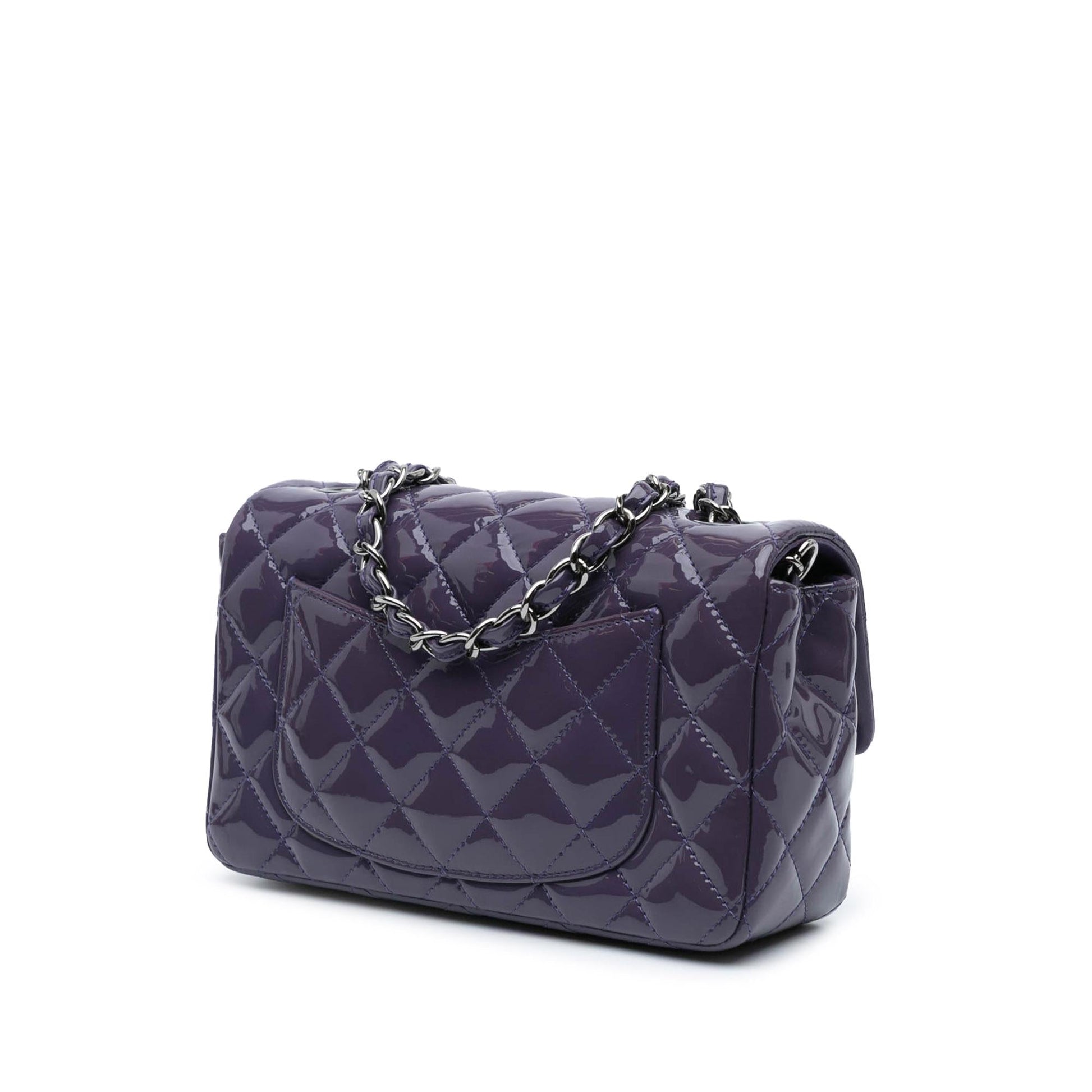 Chanel Rectangular Classic Patent Single Flap Mini Bag Flap 2