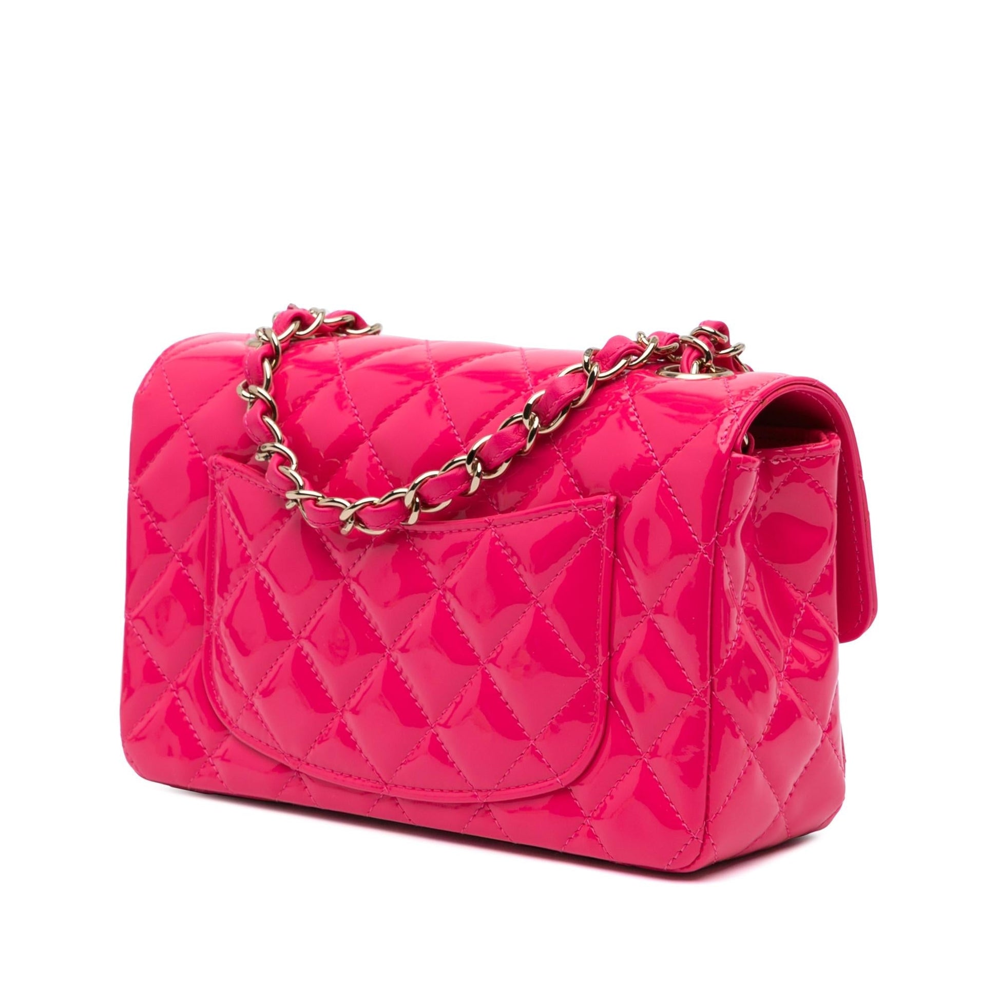 Chanel Rectangular Classic Patent Single Flap Mini Bag Flap 1