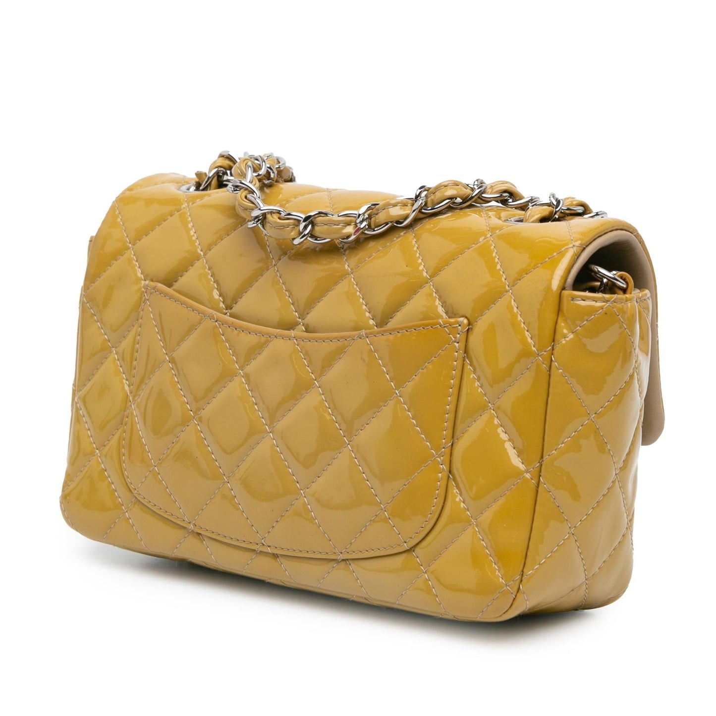 Chanel Rectangular Classic Patent Single Flap Mini Bag Flap 3