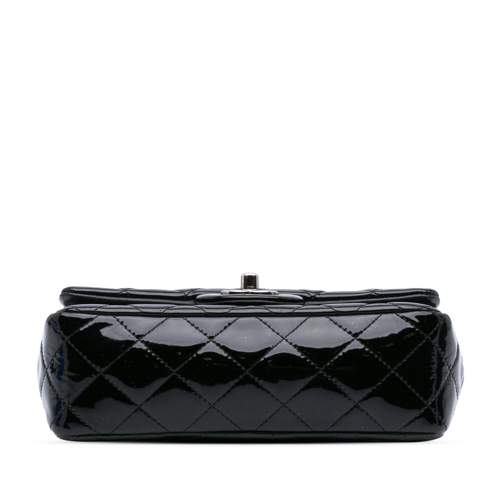 Chanel Rectangular Classic Patent Single Flap Mini Bag Flap 4