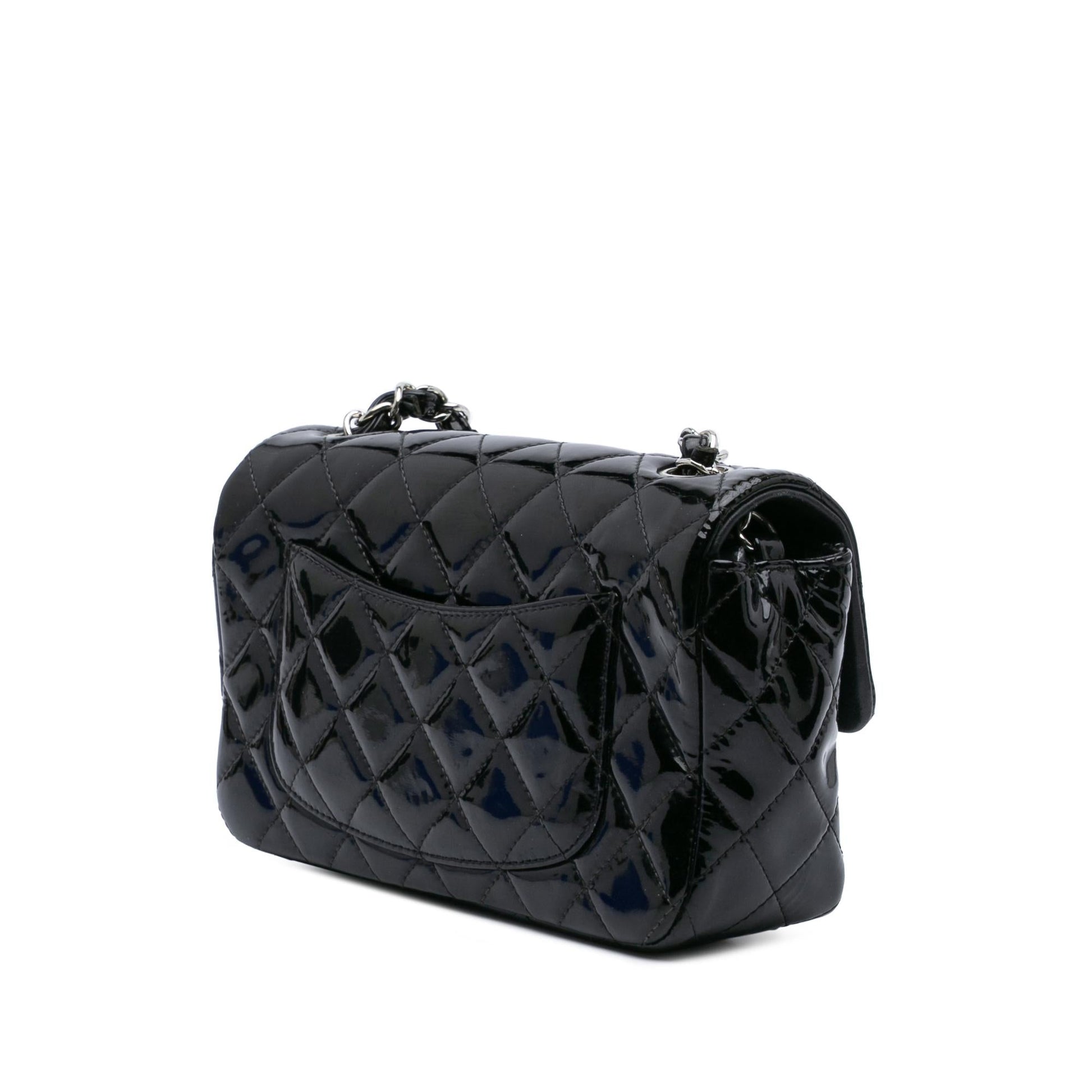 Chanel Rectangular Classic Patent Single Flap Mini Bag Flap 4