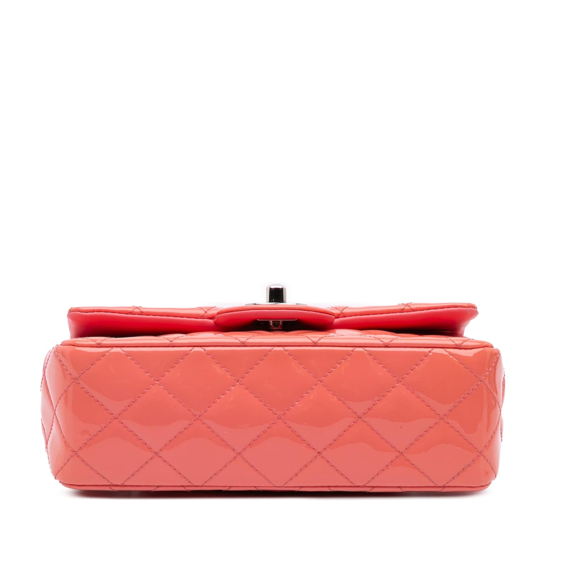 Chanel Rectangular Classic Patent Single Flap Mini Bag Flap 5