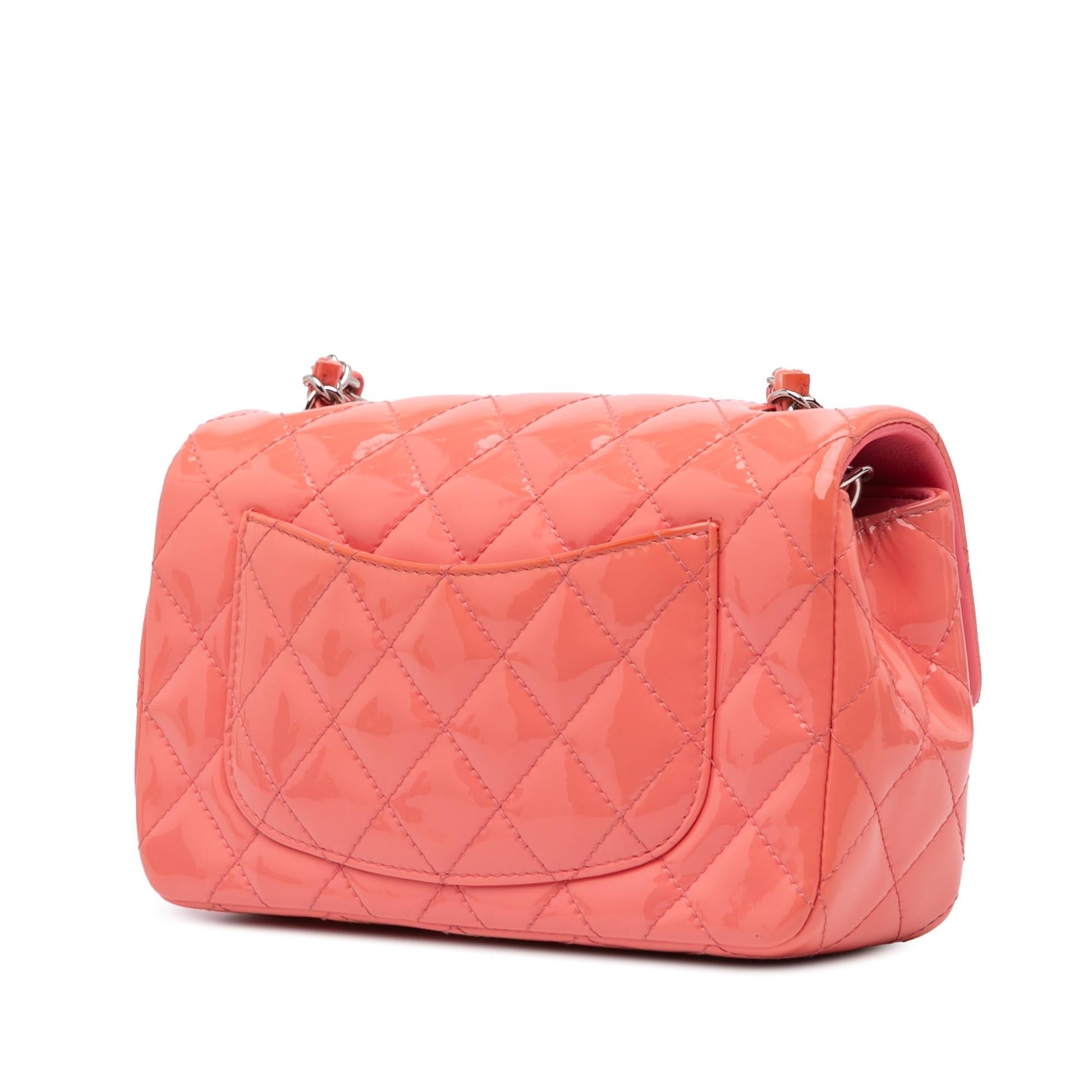 Chanel Rectangular Classic Patent Single Flap Mini Bag Flap 5