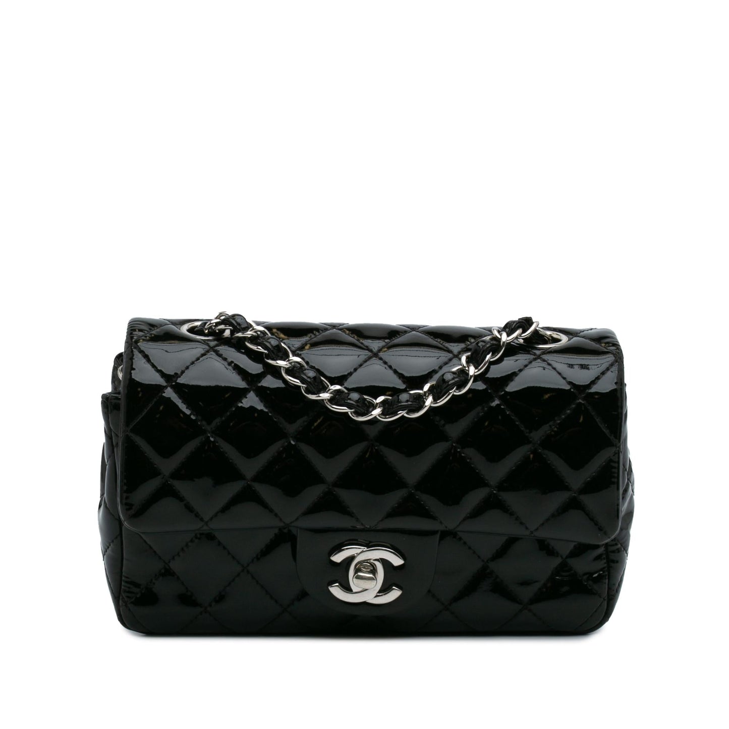 Chanel Rectangular Classic Patent Single Flap Mini Bag Flap 6