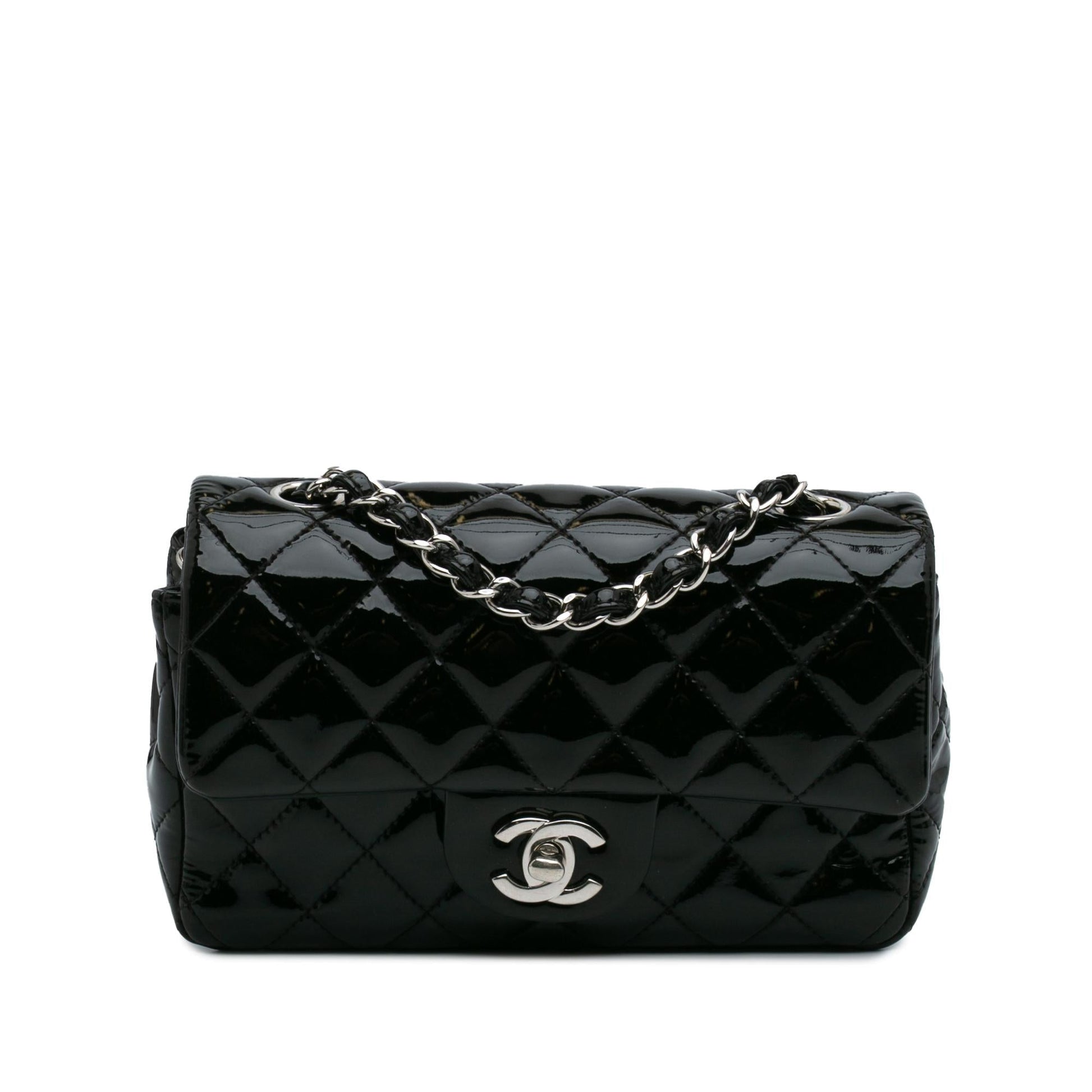 Chanel Rectangular Classic Patent Single Flap Mini Bag Flap 6