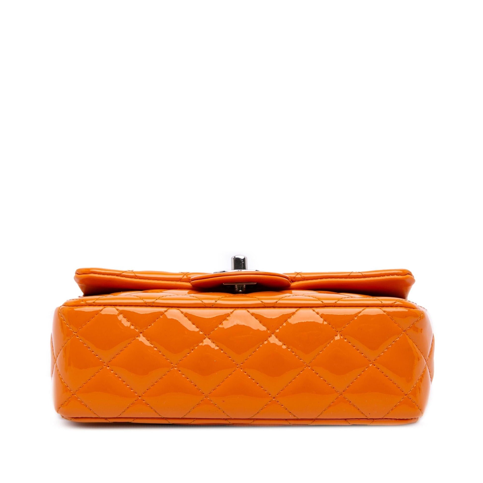 Chanel Rectangular Classic Patent Single Flap Mini Bag Flap 9