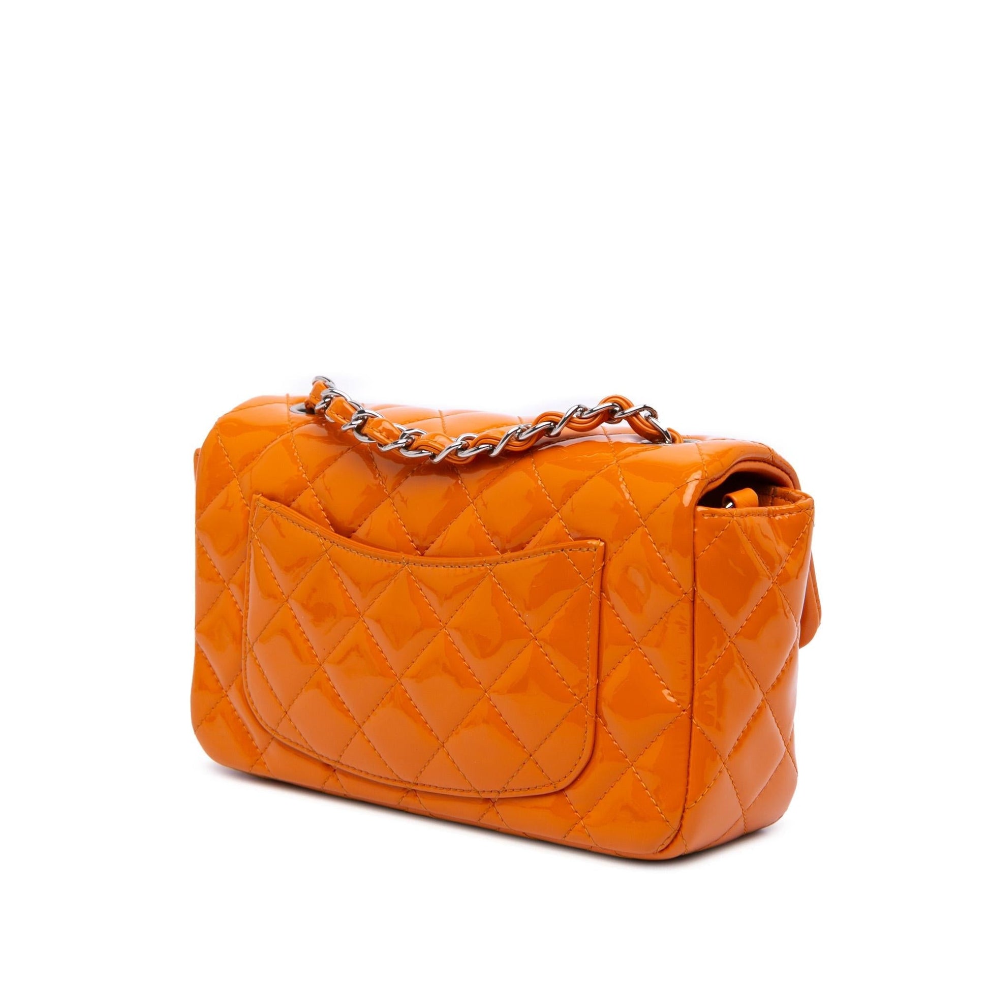 Chanel Rectangular Classic Patent Single Flap Mini Bag Flap 9