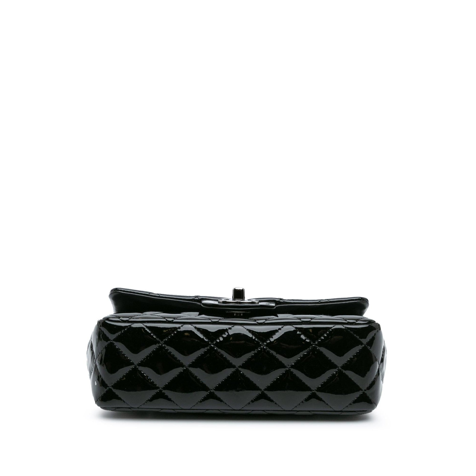 Chanel Rectangular Classic Patent Single Flap Mini Bag Flap 11