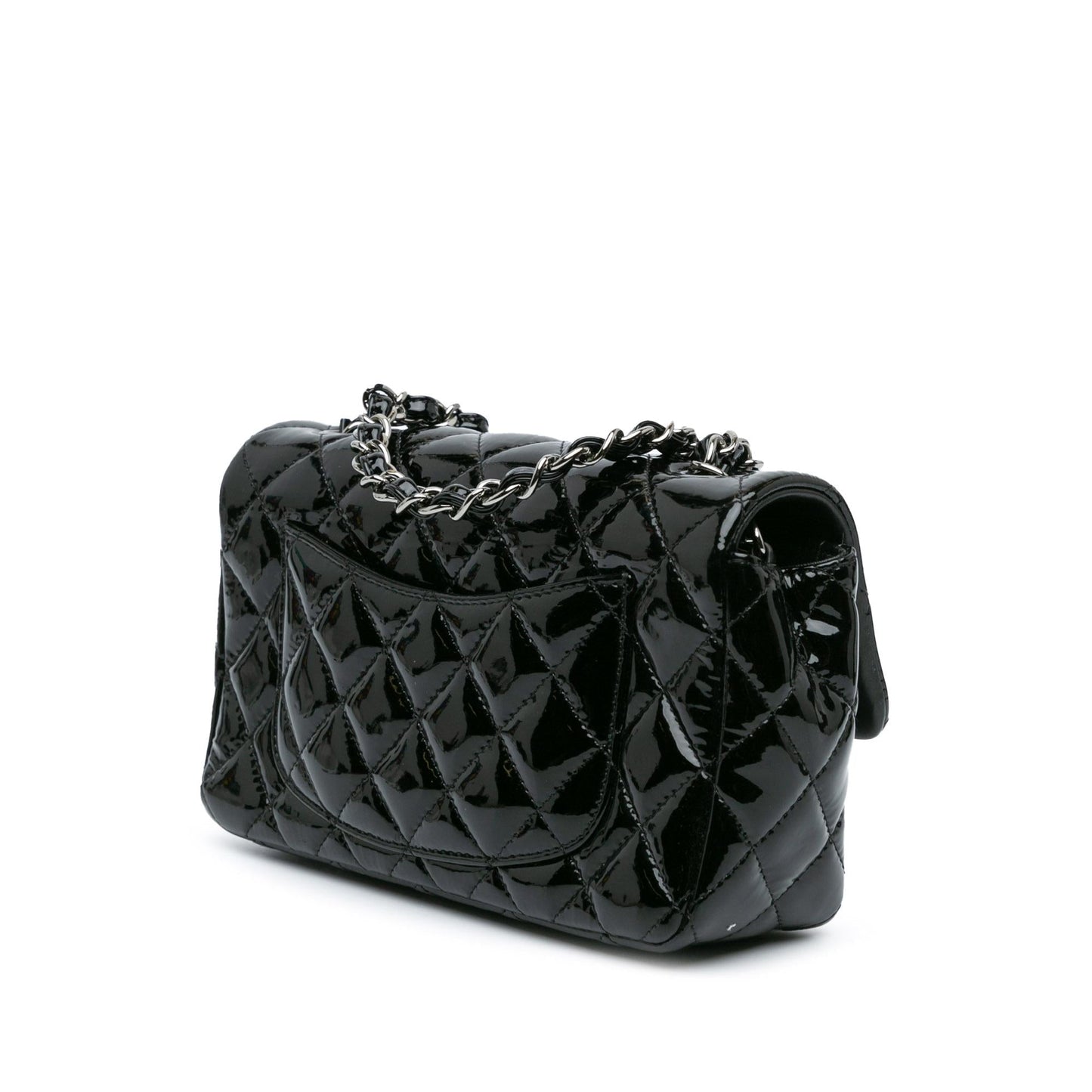 Chanel Rectangular Classic Patent Single Flap Mini Bag Flap 11