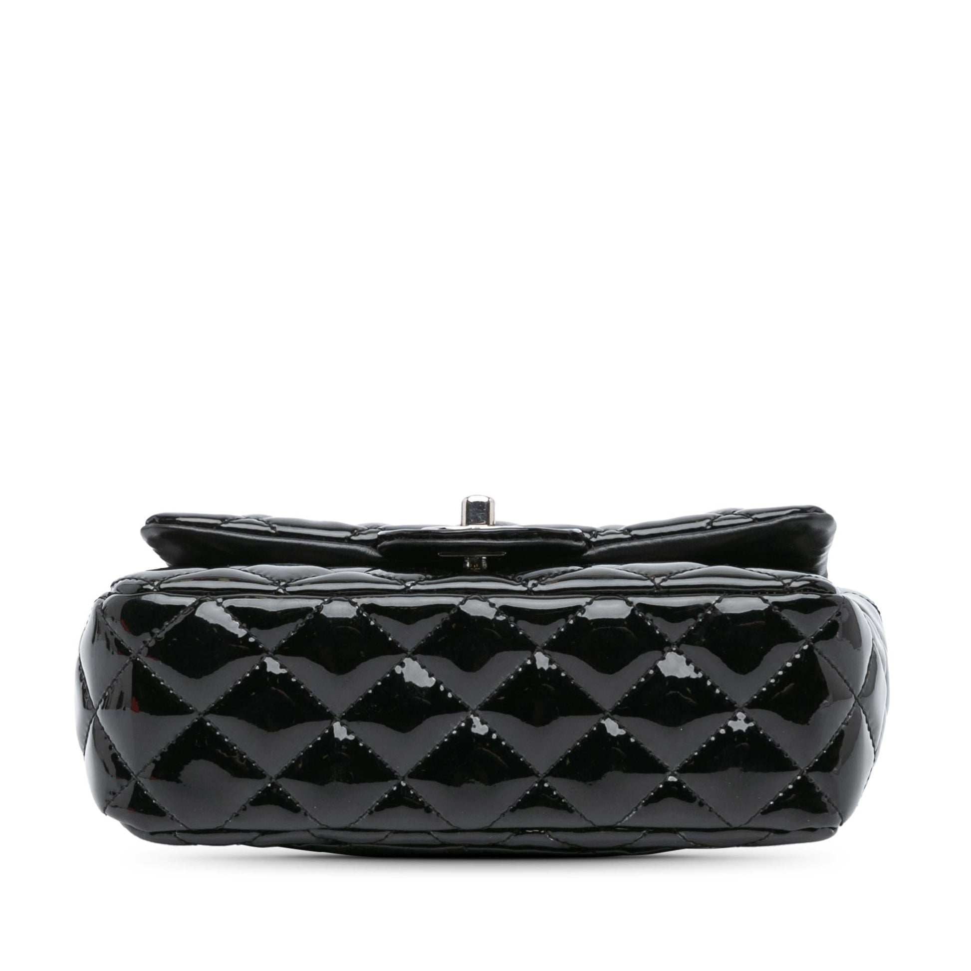 Chanel Rectangular Classic Patent Single Flap Mini Bag Flap 12