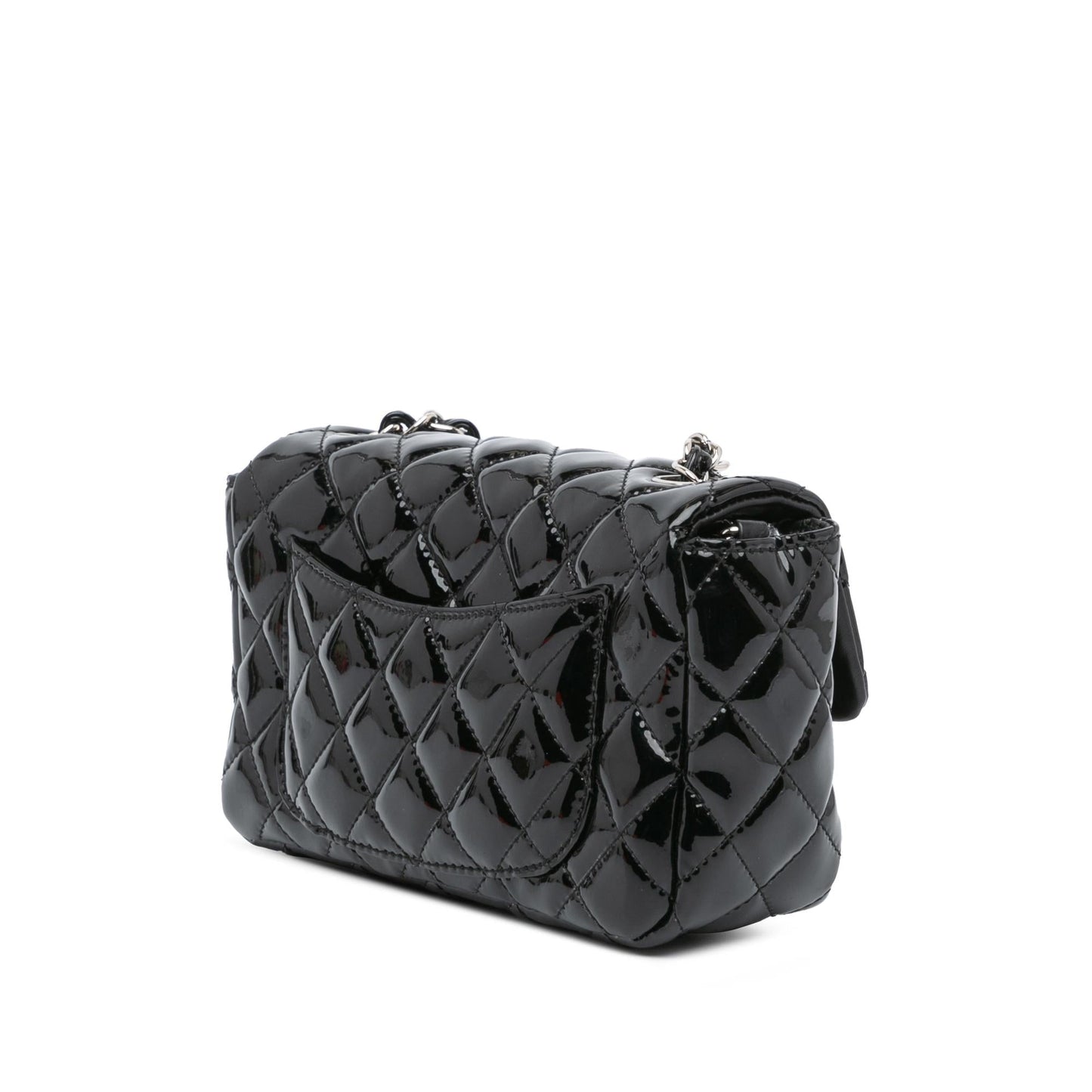 Chanel Rectangular Classic Patent Single Flap Mini Bag Flap 12