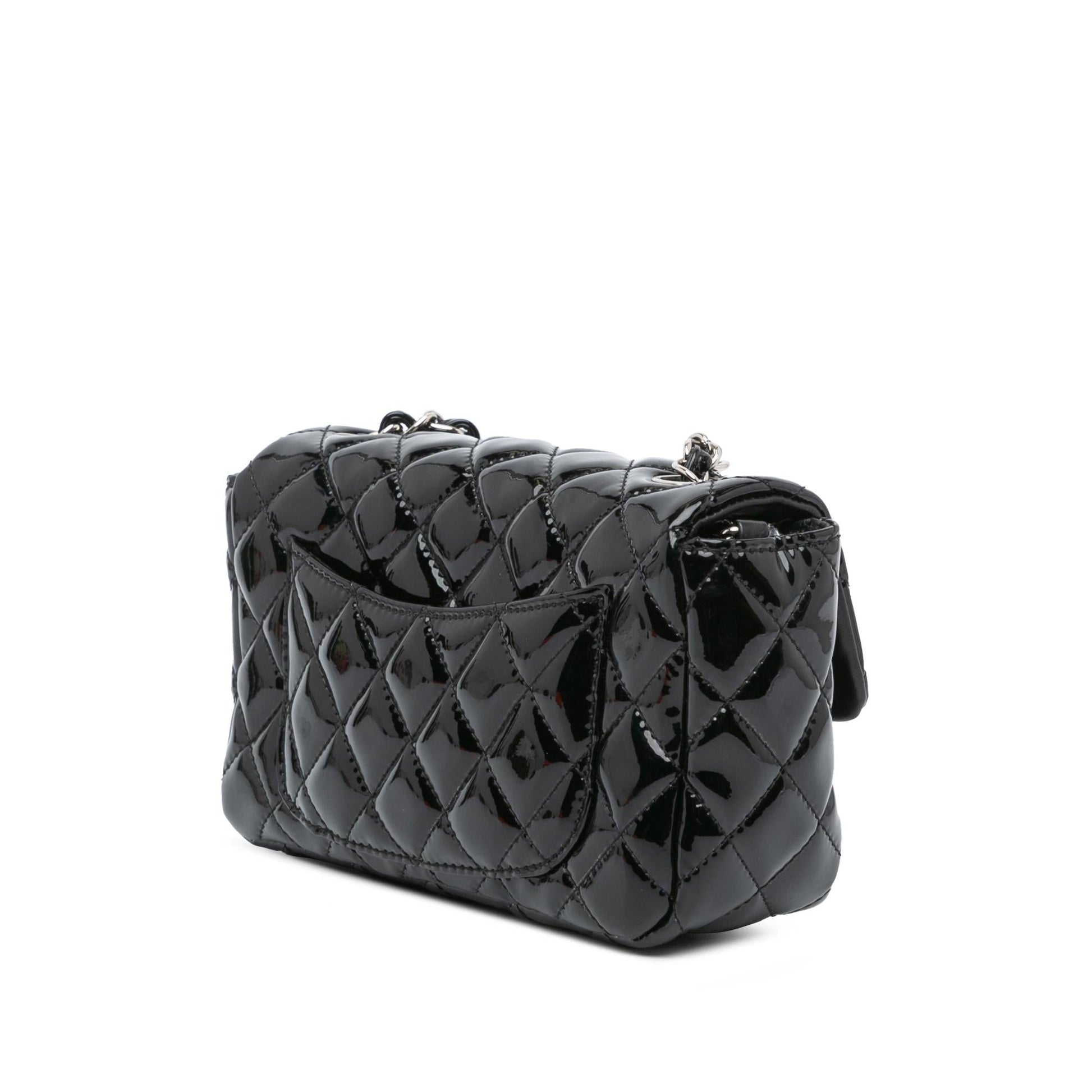 Chanel Rectangular Classic Patent Single Flap Mini Bag Flap 12