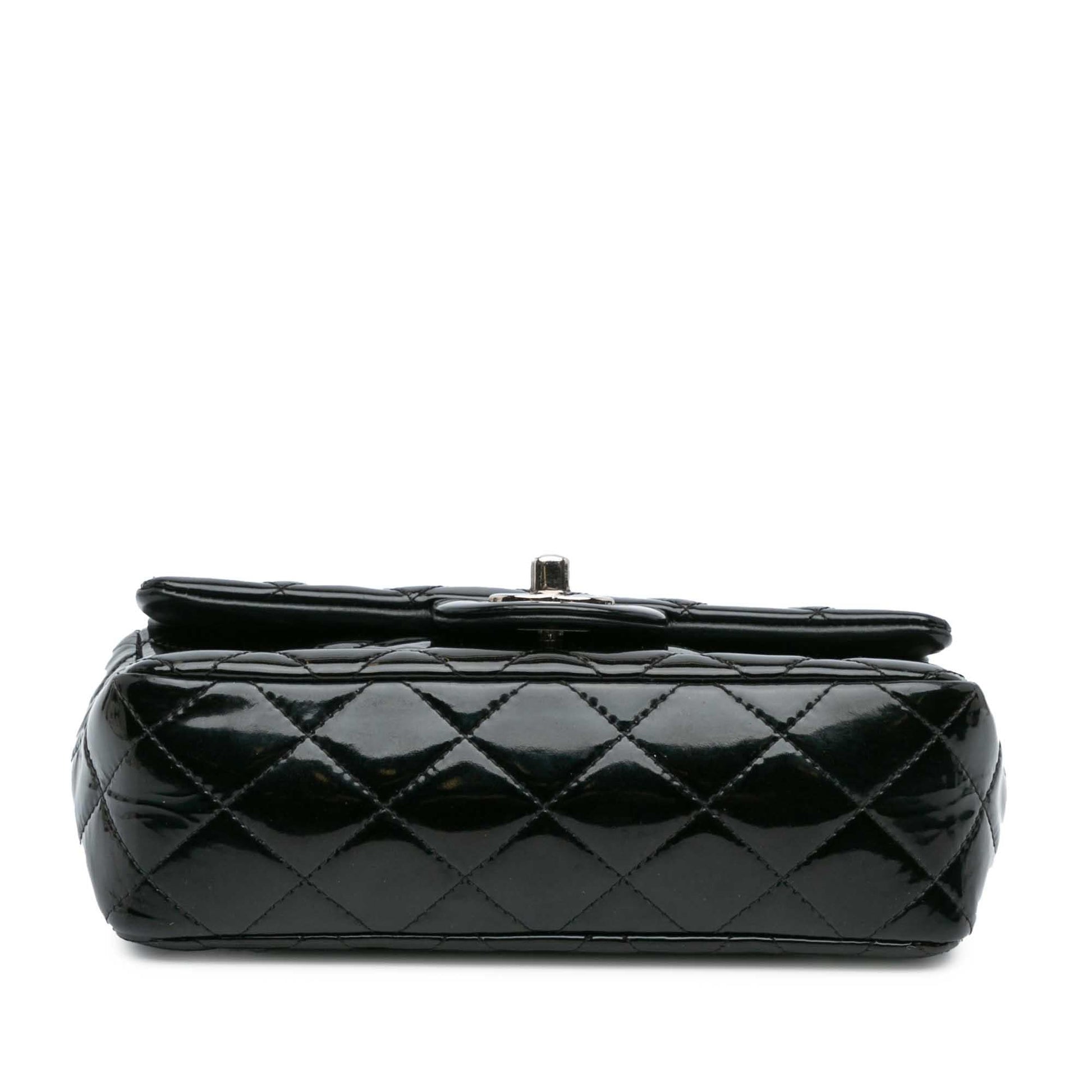 Chanel Rectangular Classic Patent Single Flap Mini Bag Flap 13