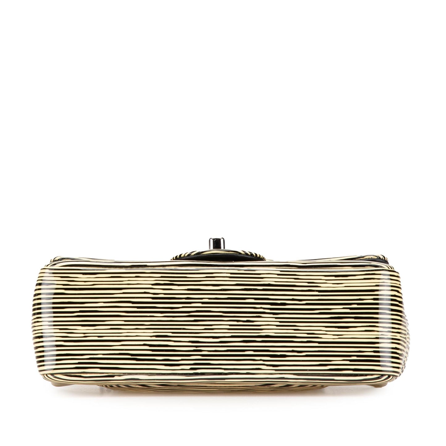 Chanel Rectangular Classic Patent Striped Single Flap Mini Bag