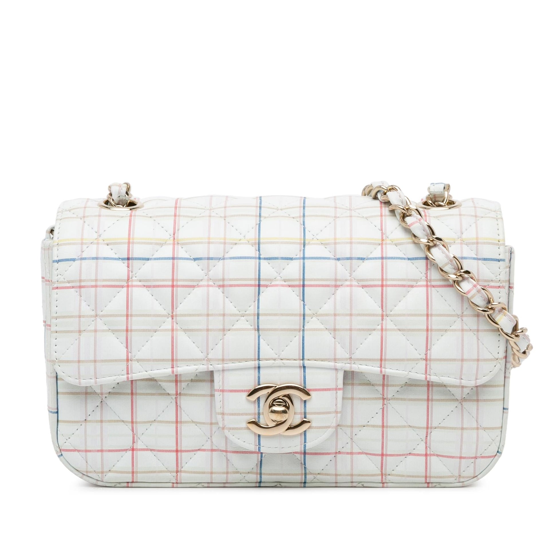 Chanel Mini Rectangular Classic Printed Calfskin Single Flap (Shg-7Swy1G) Bag