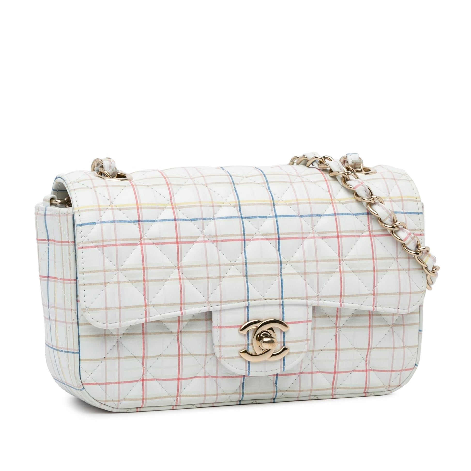 Chanel Rectangular Classic Printed Calfskin Single Flap Mini Bag