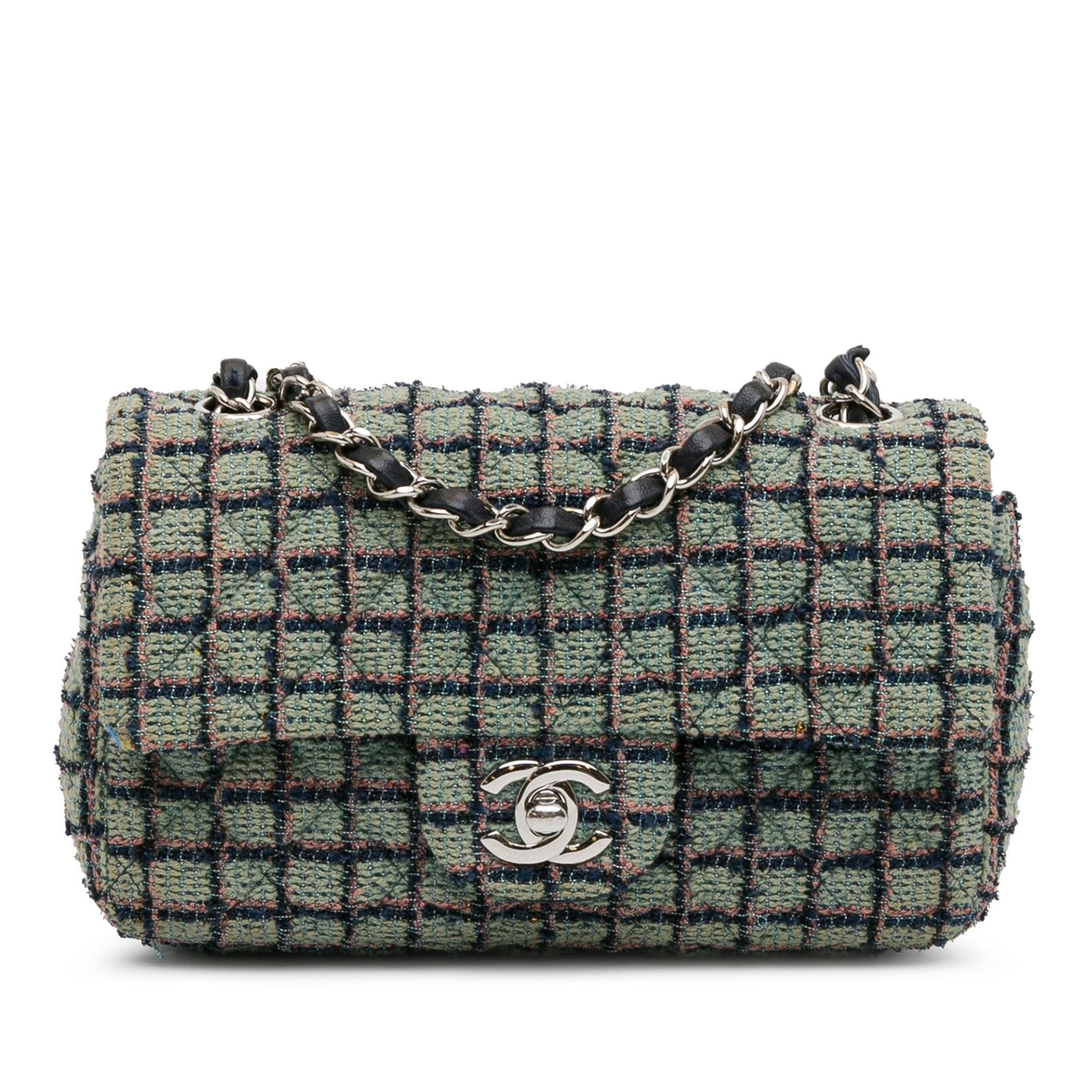 Chanel Rectangular Classic Tweed Flap SHG-QUYc9A Mini Bag