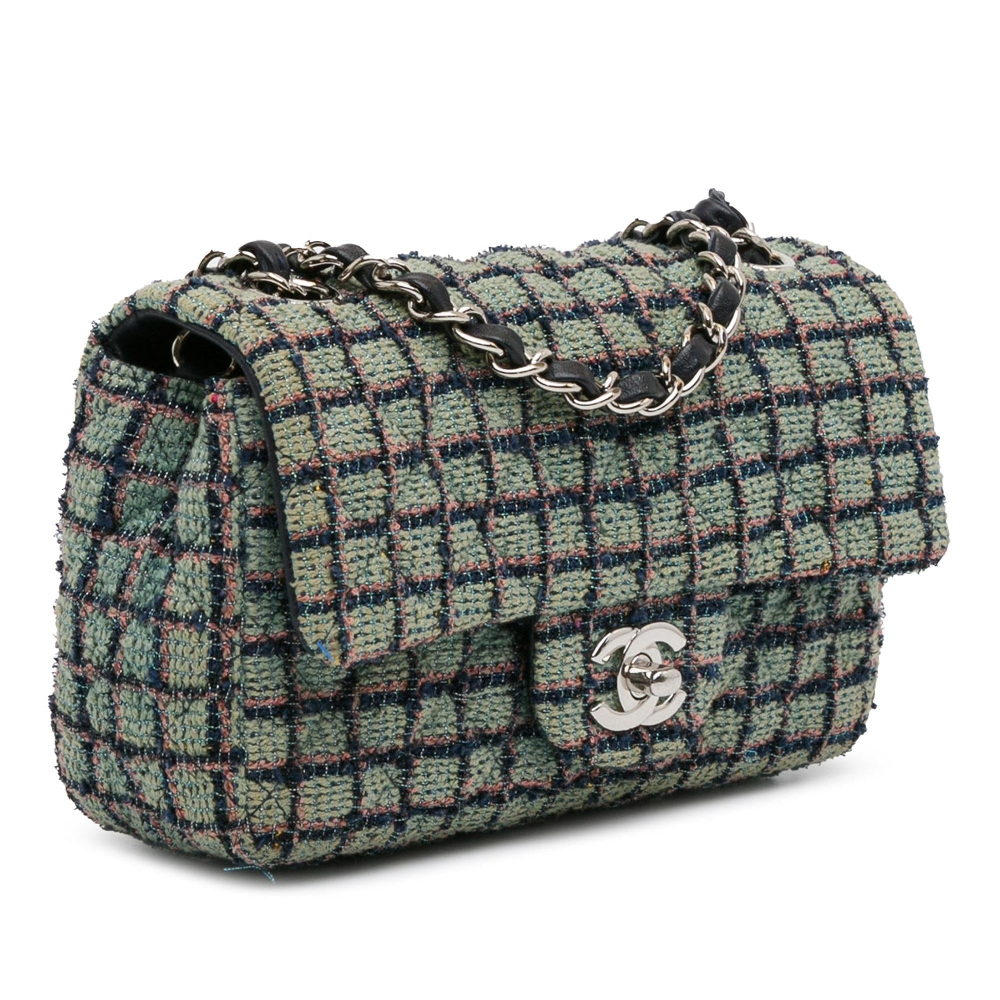 Chanel Rectangular Classic Tweed Flap SHG-QUYc9A Mini Bag