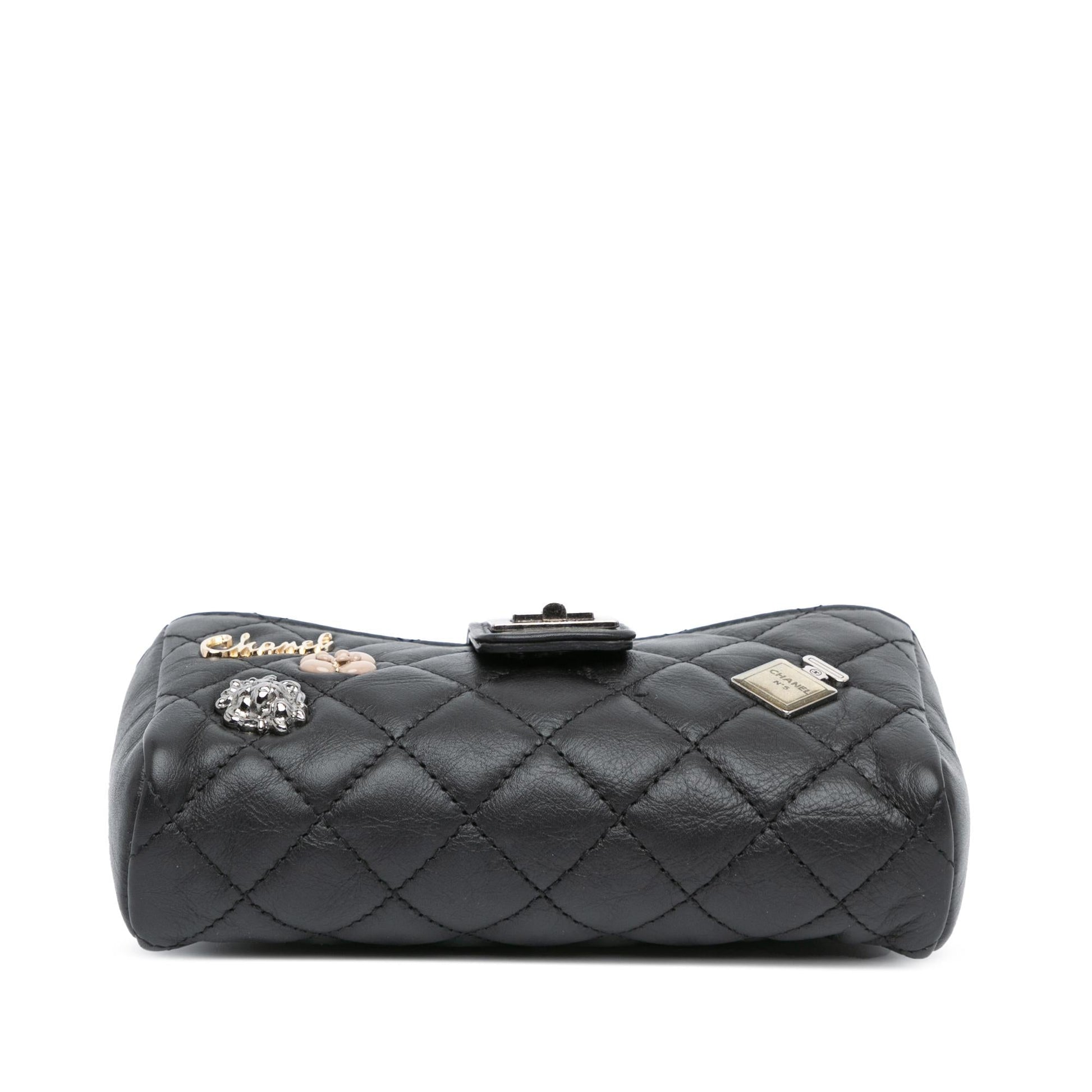Chanel Reissue 2.55 Quilted Calfskin Lucky Charms Key Chain