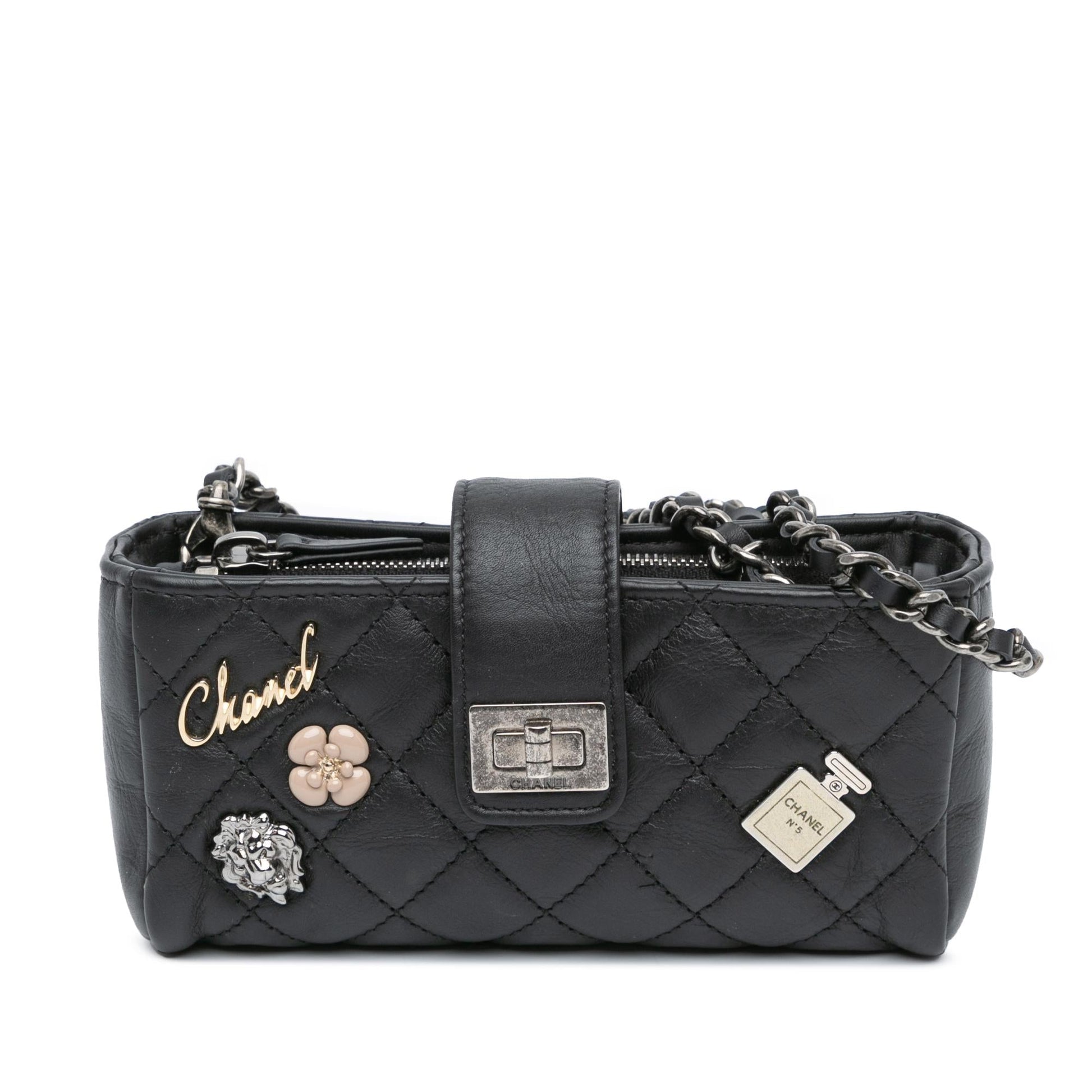 Chanel Reissue 2.55 Quilted Calfskin Lucky Charms Key Chain
