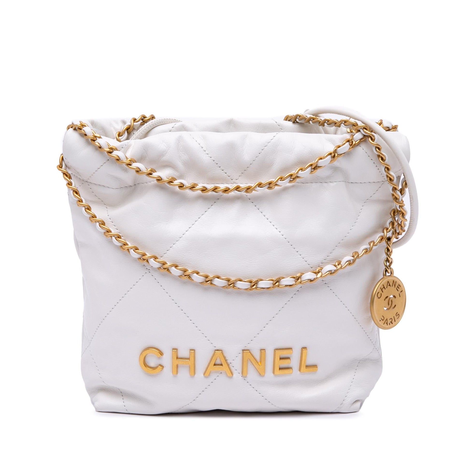 Chanel Shiny Calfskin 22 Hobo Shoulder Bag 22 Hobo