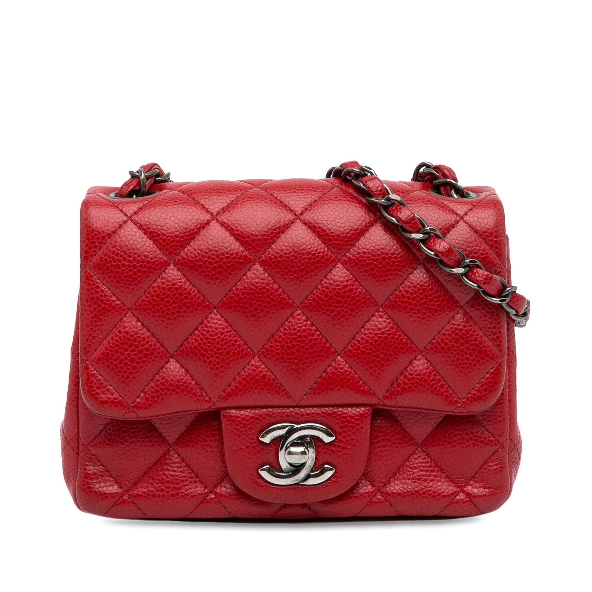 Chanel Mini Square Classic Caviar Single Flap (Shg-Asetqj) Bag