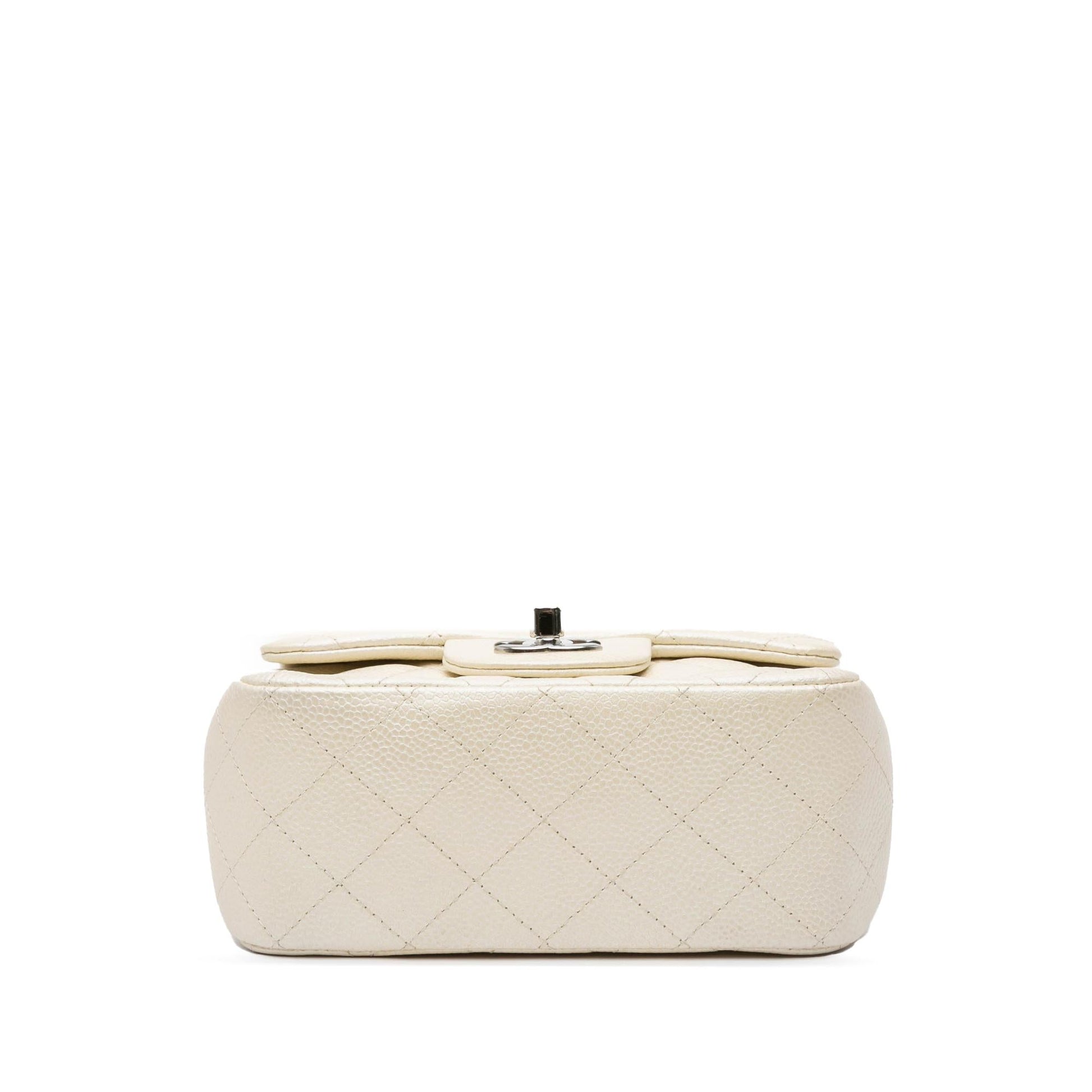 Chanel Square Classic Caviar Single Flap Mini Bag