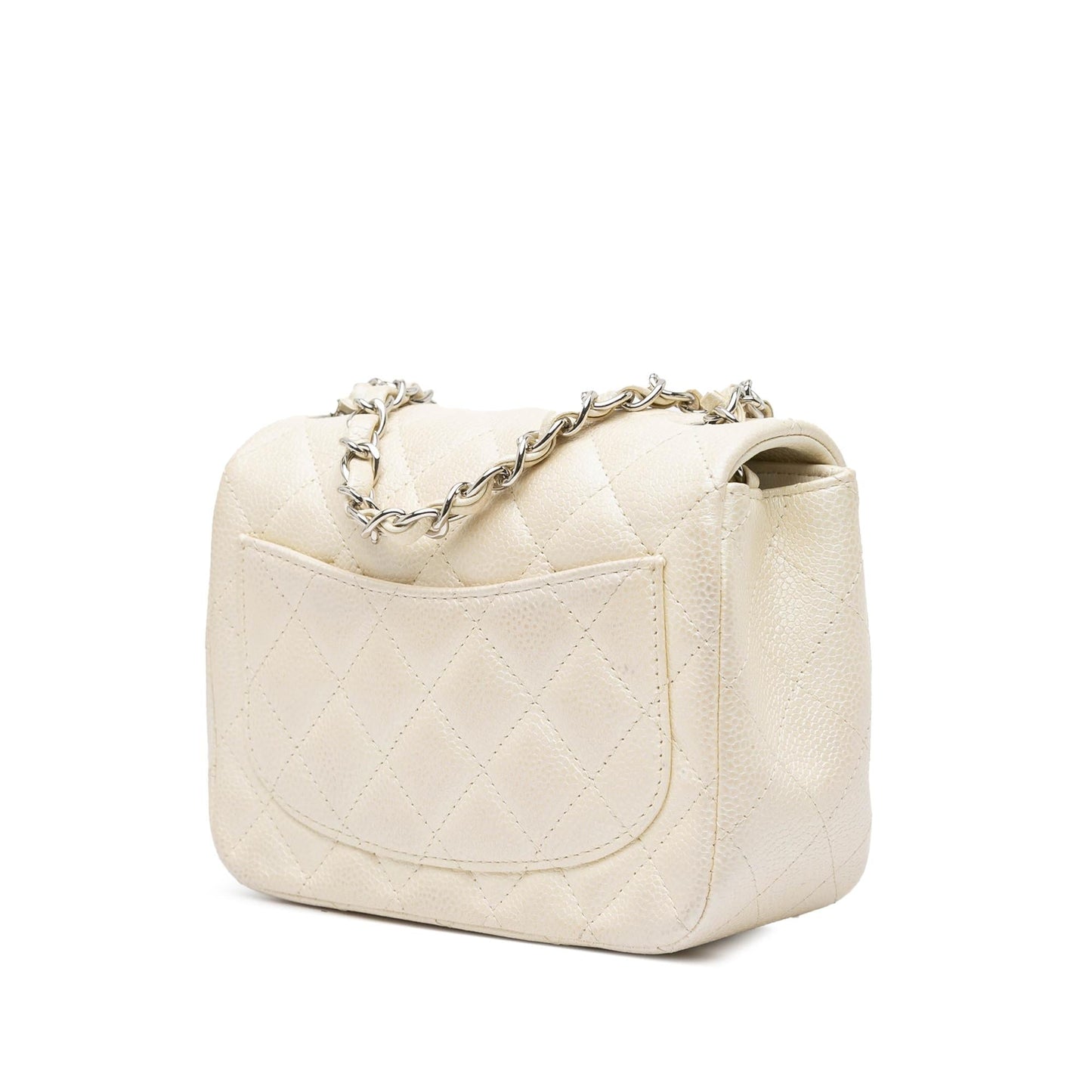 Chanel Square Classic Caviar Single Flap Mini Bag