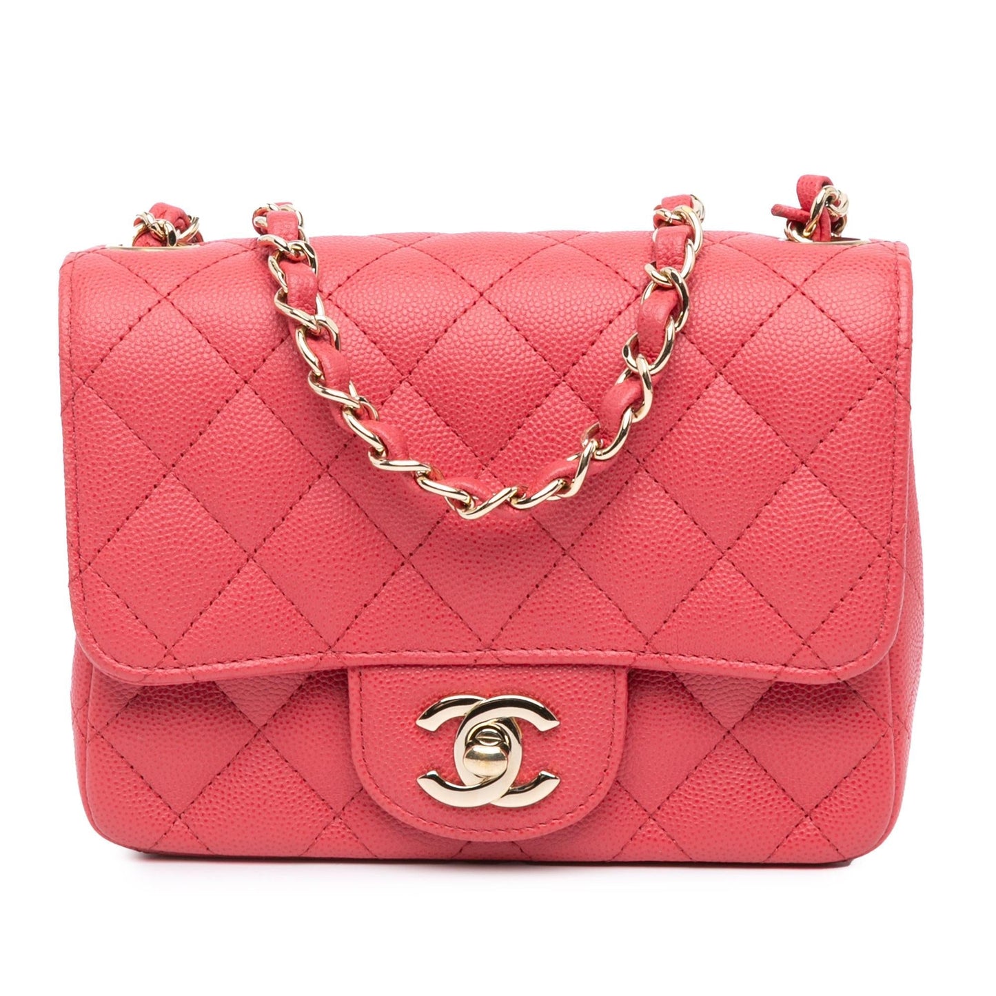 Chanel Square Classic Caviar Single Flap Mini Bag Single Flap
