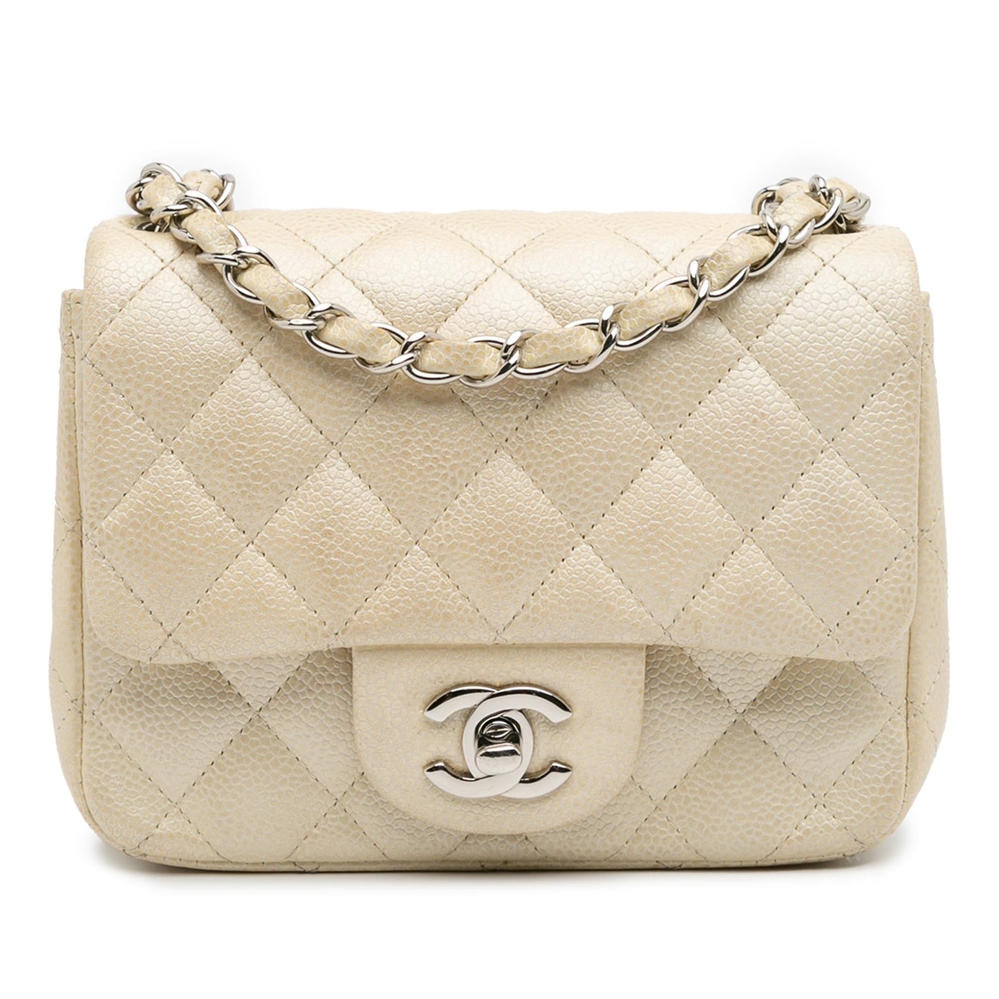 Chanel Square Classic Caviar Single Flap Mini Bag Flap 1