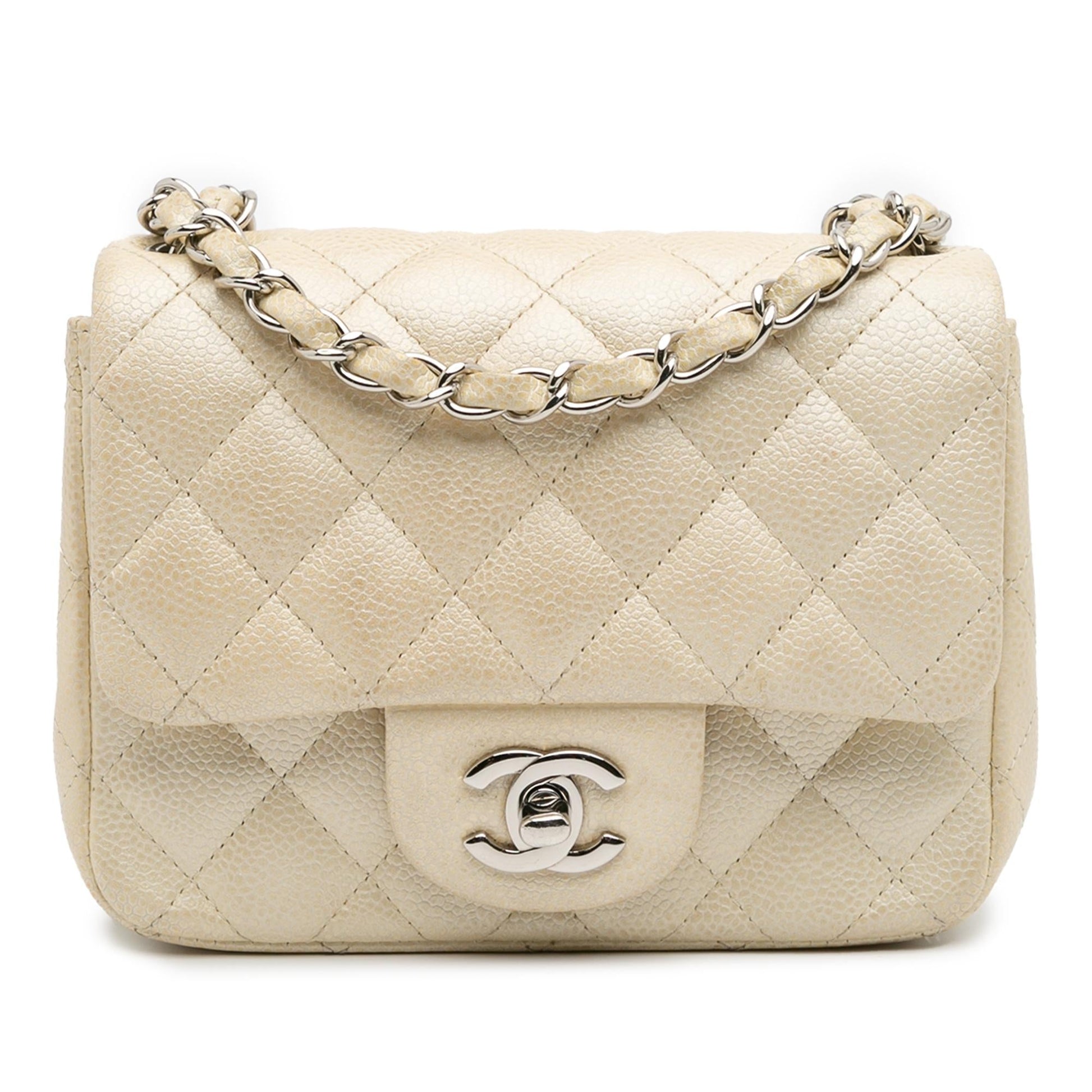 Chanel Square Classic Caviar Single Flap Mini Bag Flap 1