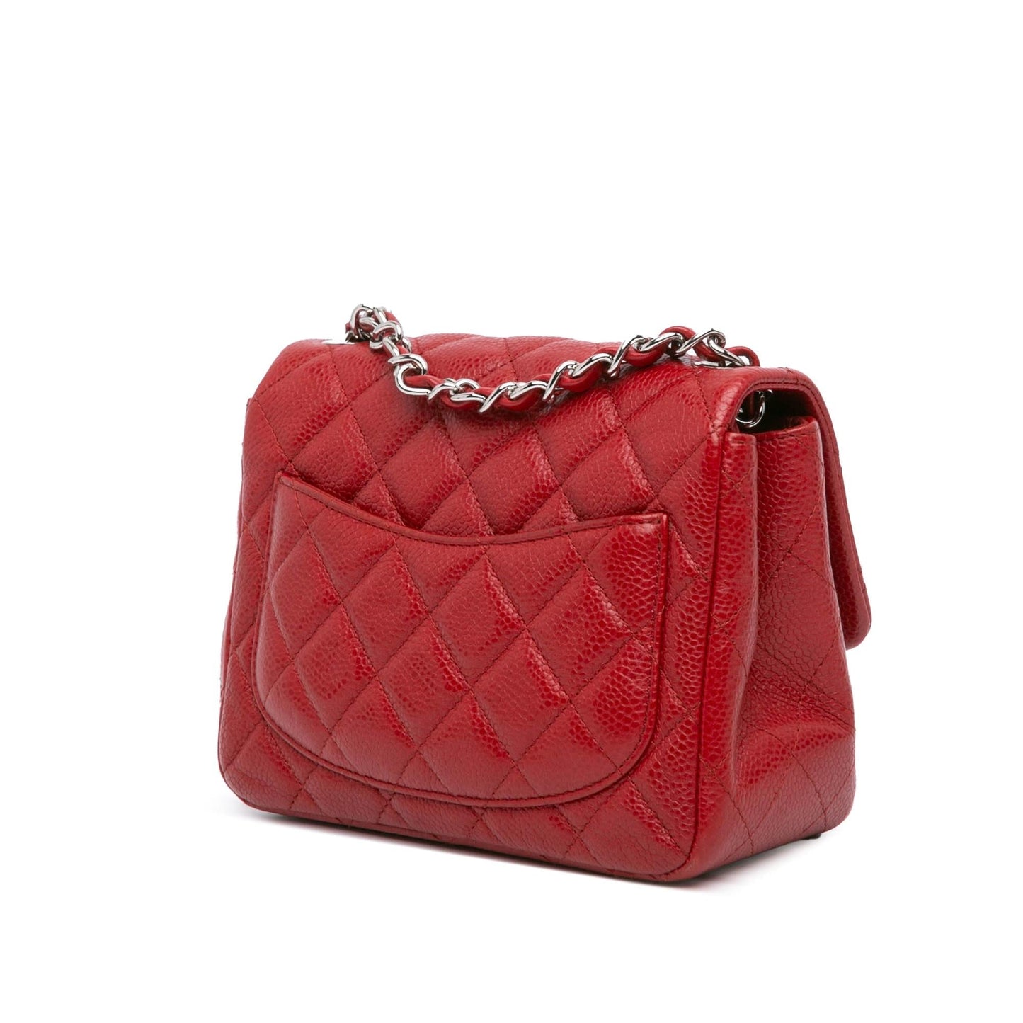 Chanel Square Classic Caviar Single Flap Mini Bag Flap 2