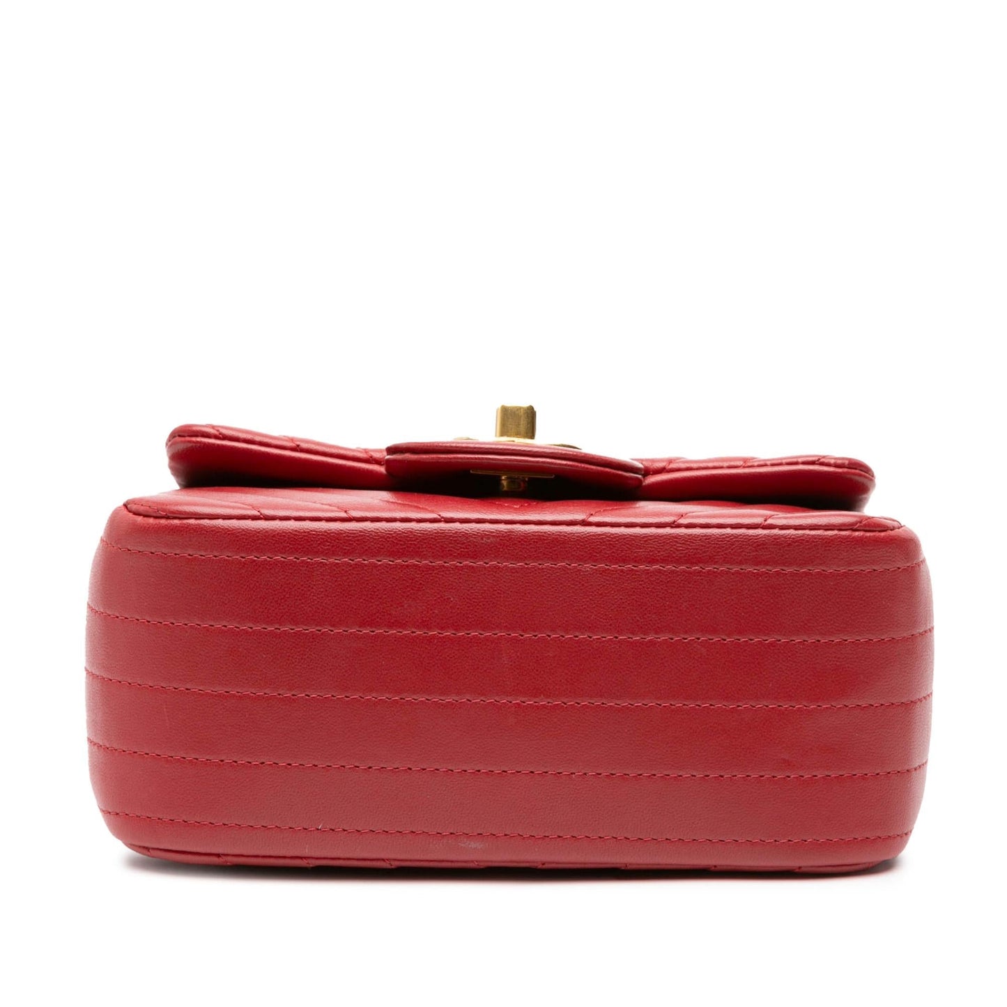 Chanel Mini Square Classic Chevron Lambskin Single Flap Handbag