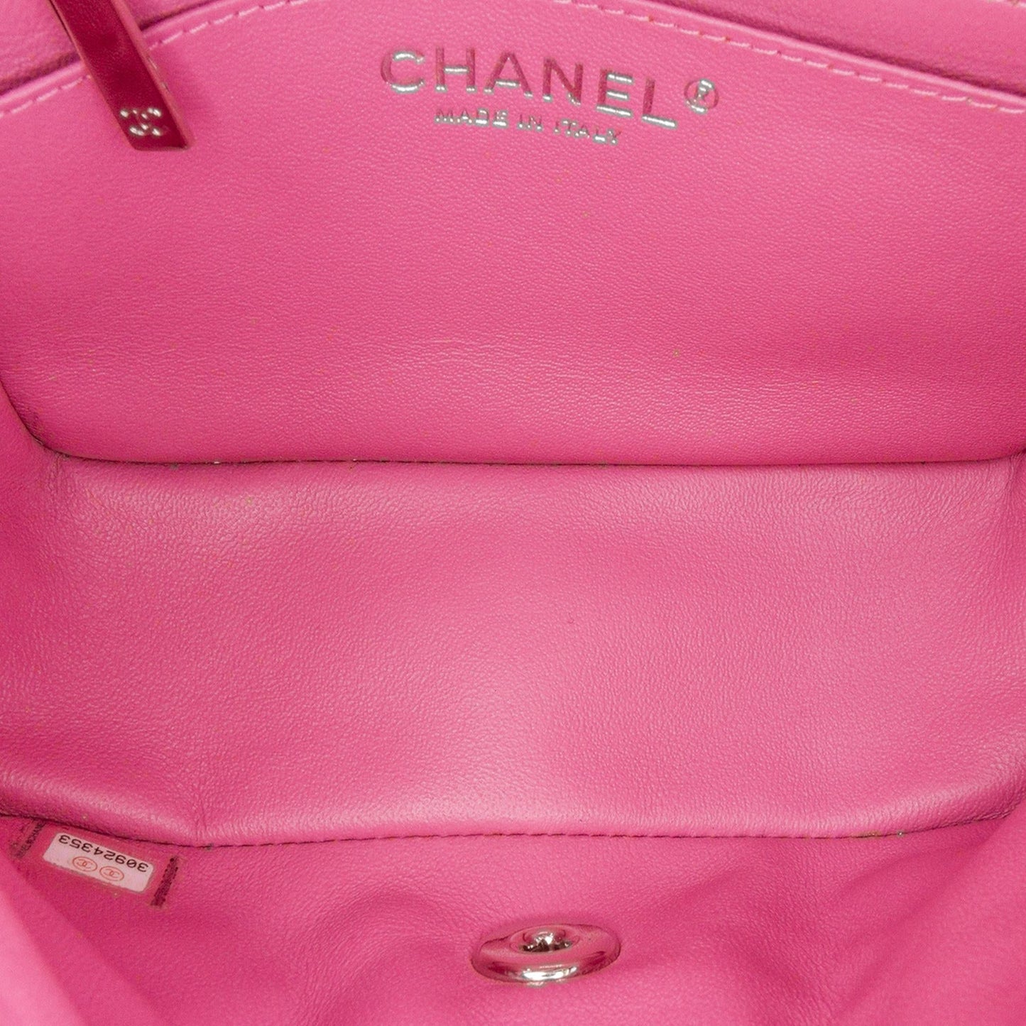 Chanel Mini Square Classic Chevron Lambskin Single Flap Handbag