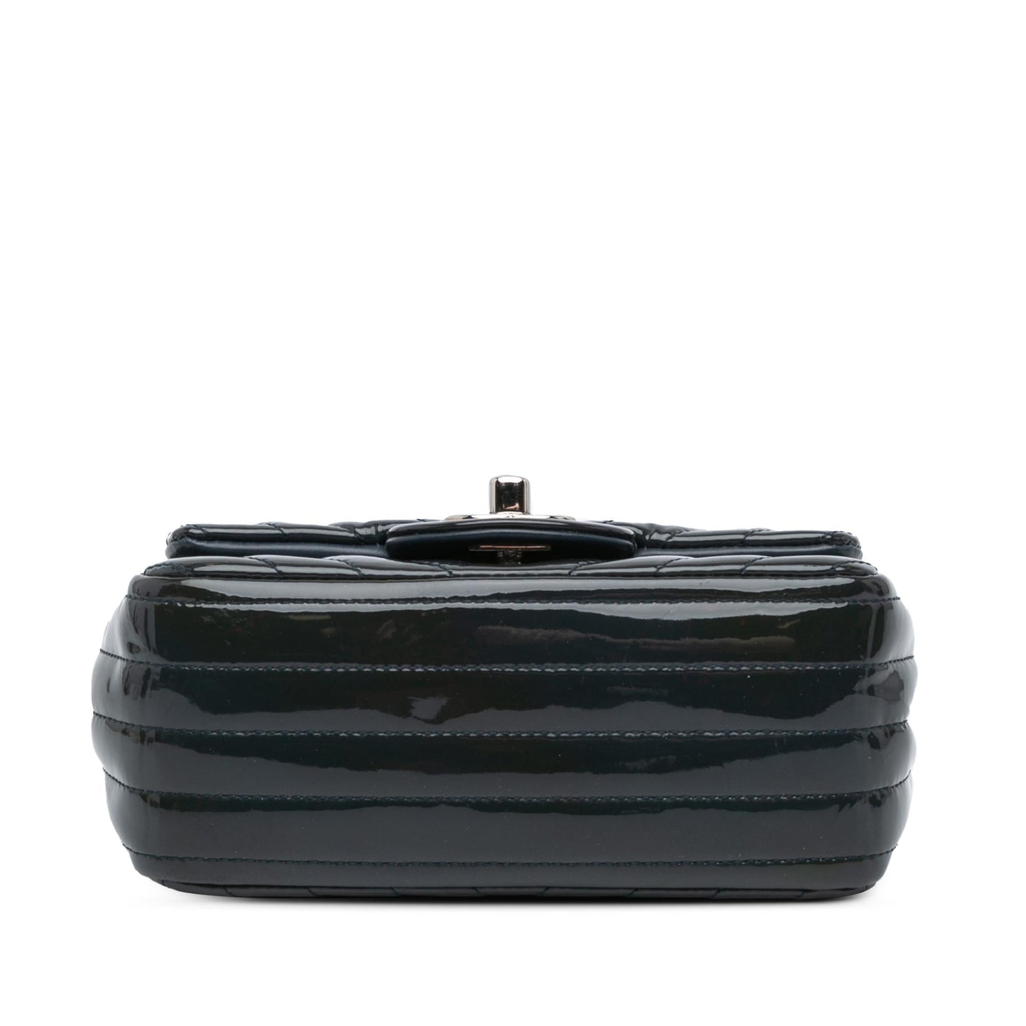 Chanel Mini Square Classic Chevron Patent Flap Handbag