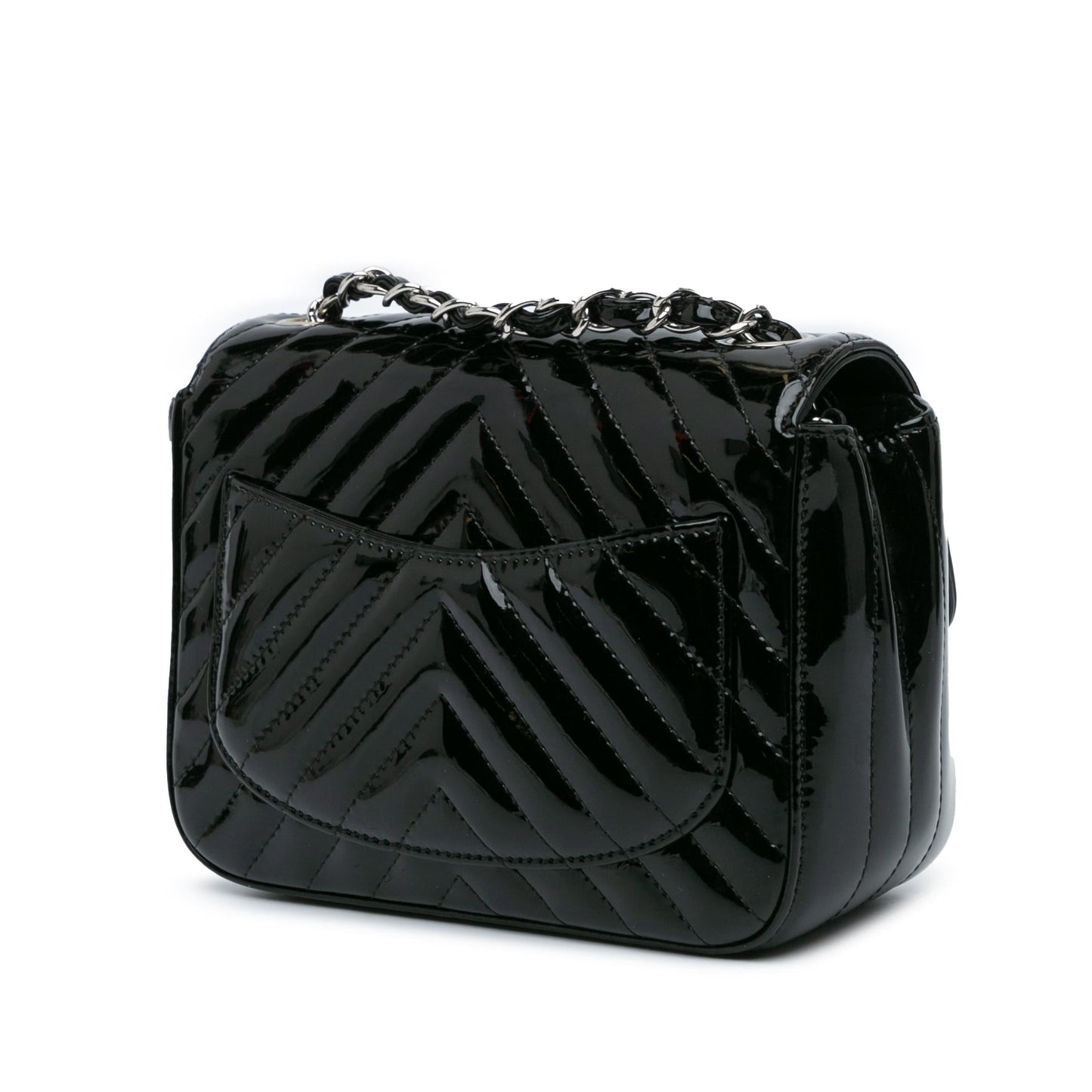 Chanel Square Classic Chevron Patent Flap Mini Bag Flap 1