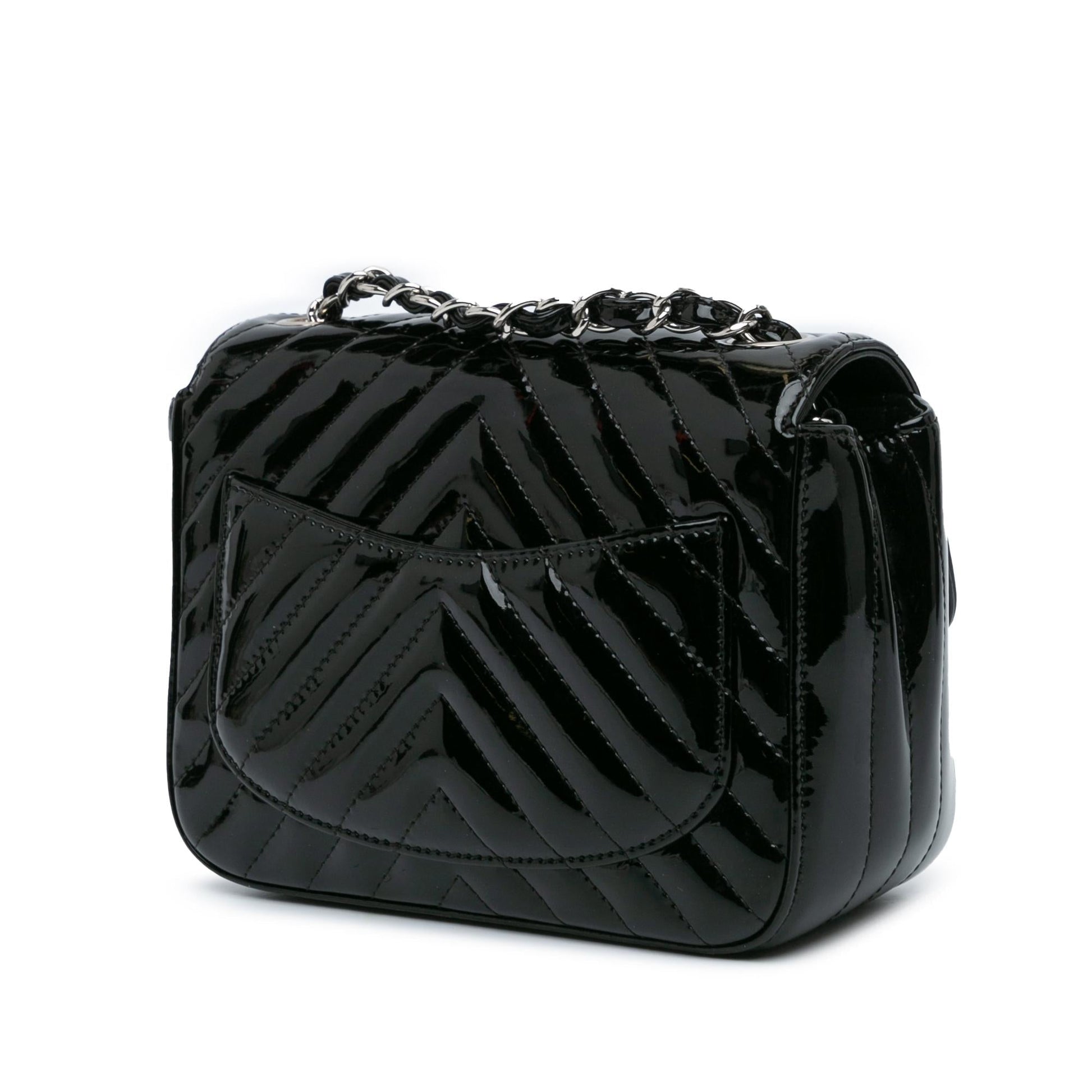 Chanel Square Classic Chevron Patent Flap Mini Bag Flap 1