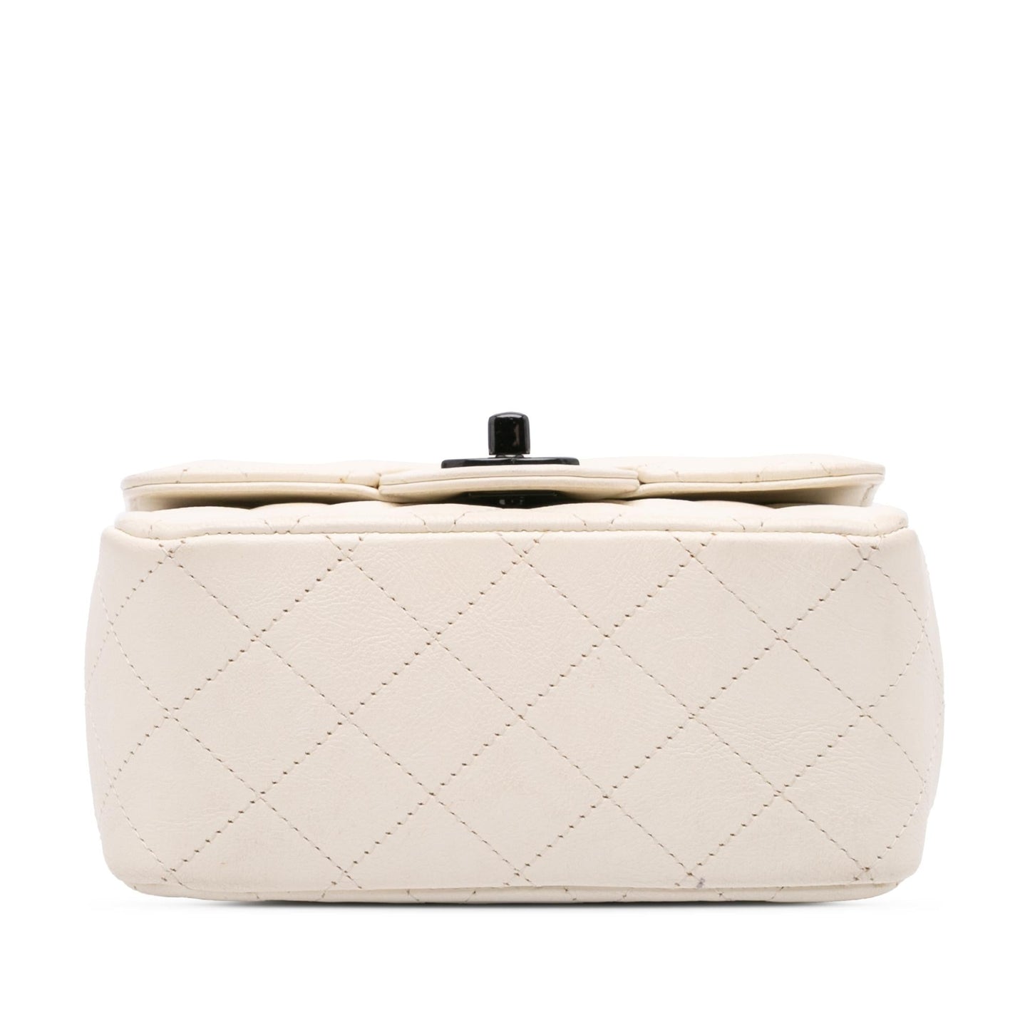 Chanel Square Classic Crumpled Calfskin Single Flap Mini Bag