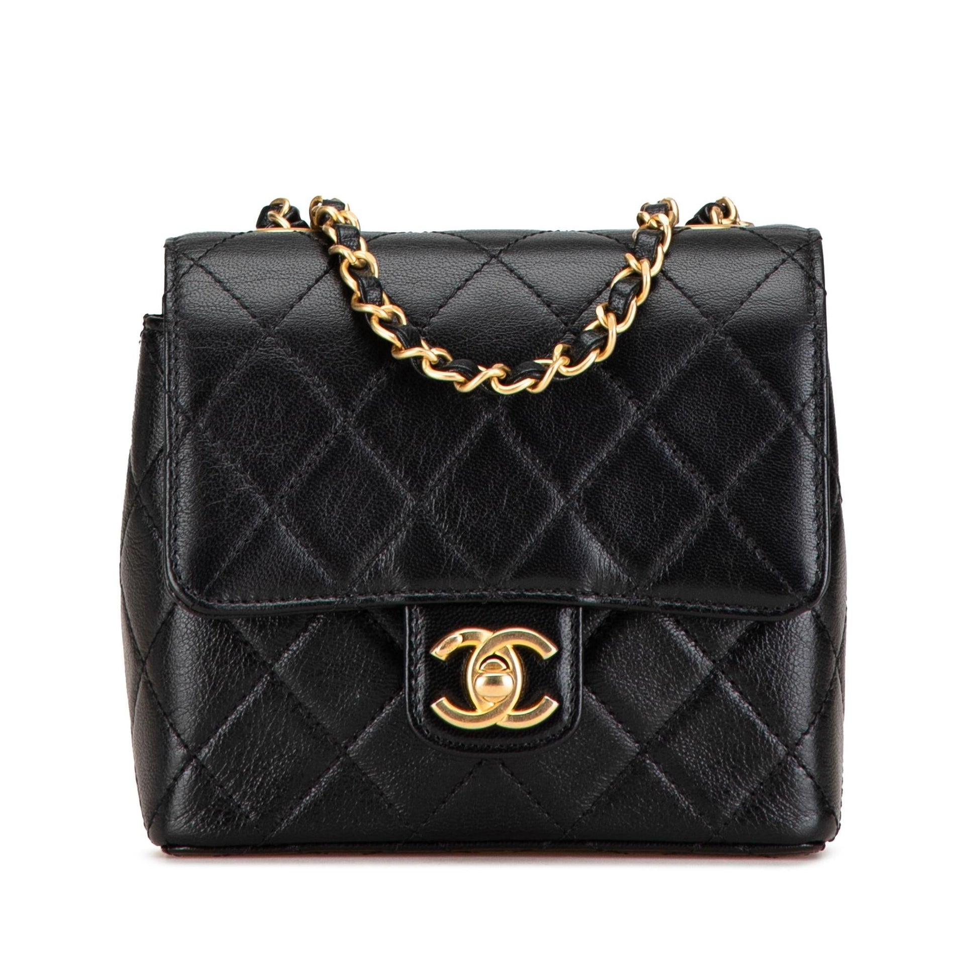 Chanel Square Classic Goatskin Retro Flap Mini Bag Retro Flap