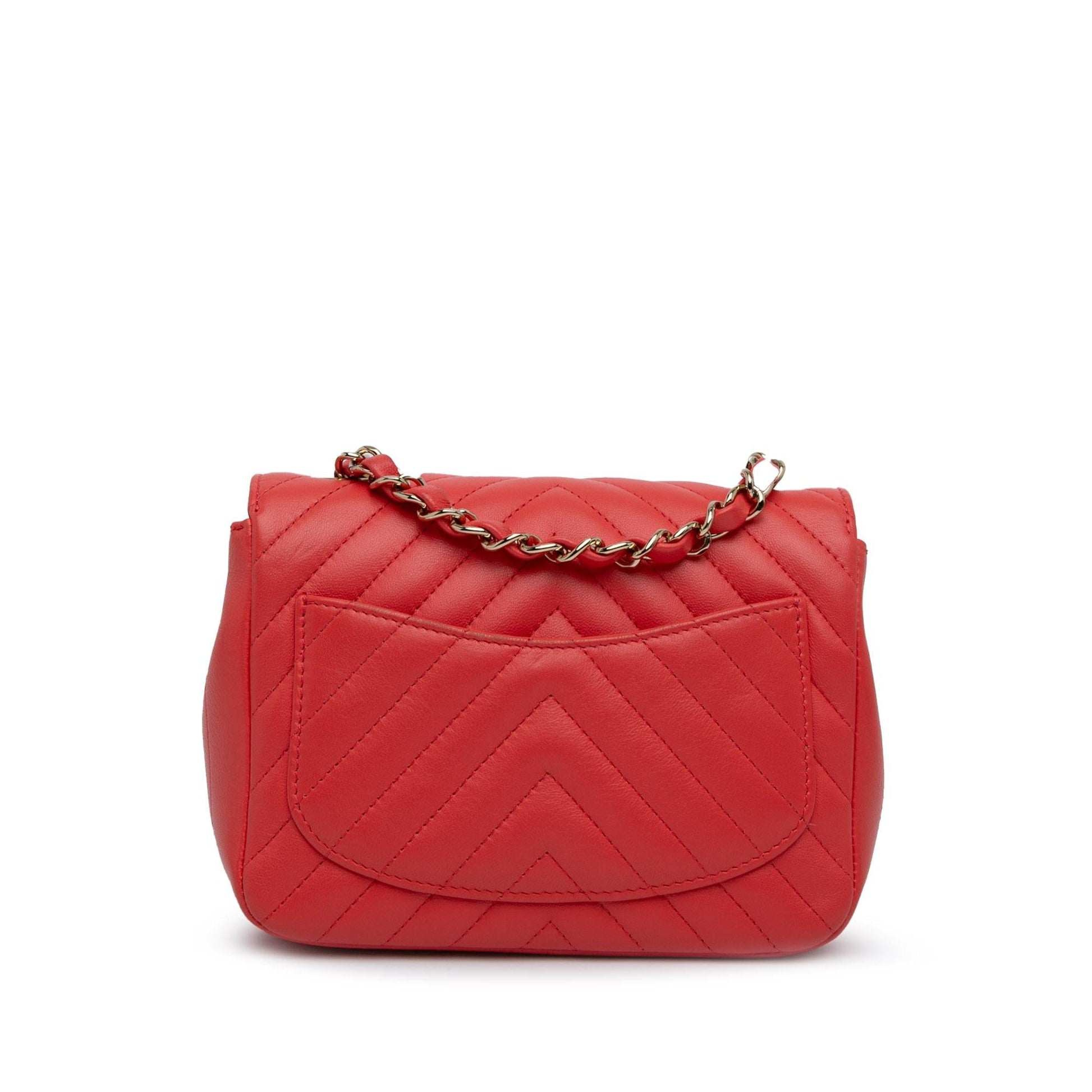 Chanel Square Classic Lambskin Chevron Flap SHG-HJTI2E Mini Bag