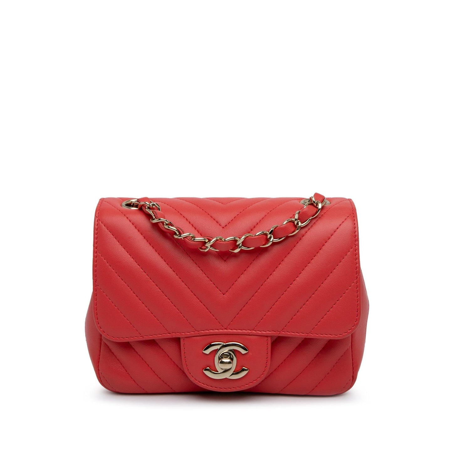 Chanel Square Classic Lambskin Chevron Flap SHG-HJTI2E Mini Bag