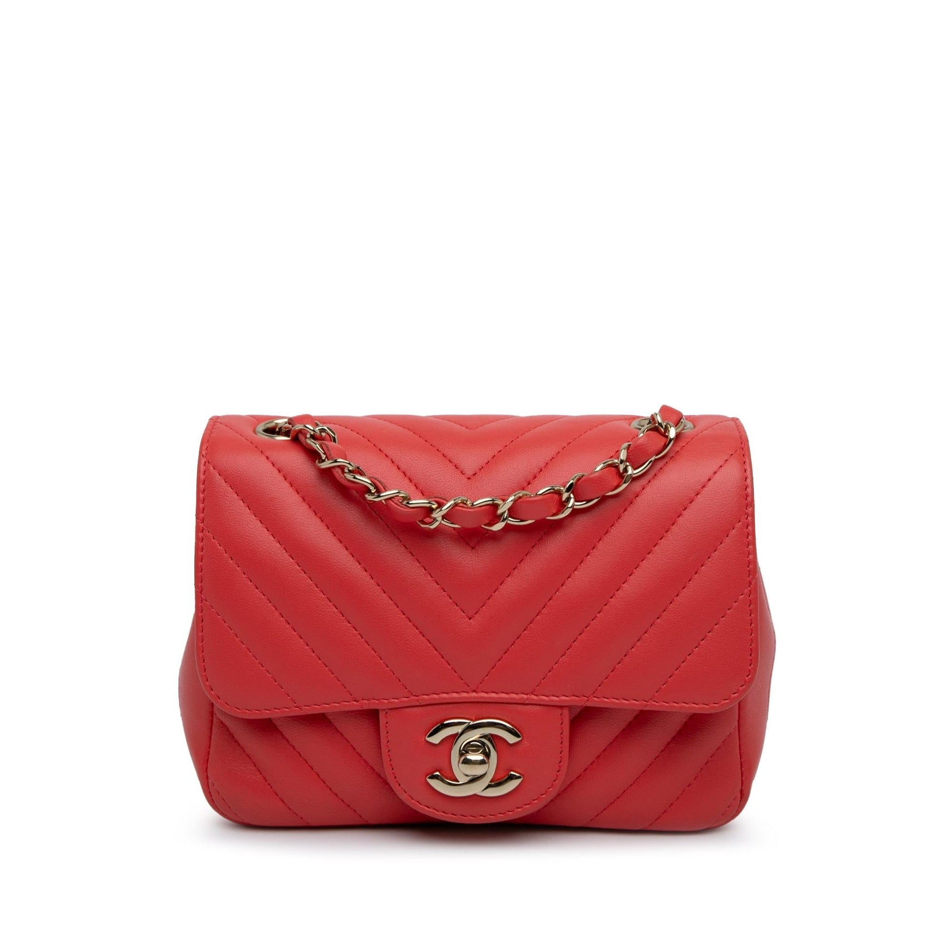 Chanel Square Classic Lambskin Chevron Flap SHG-HJTI2E Mini Bag