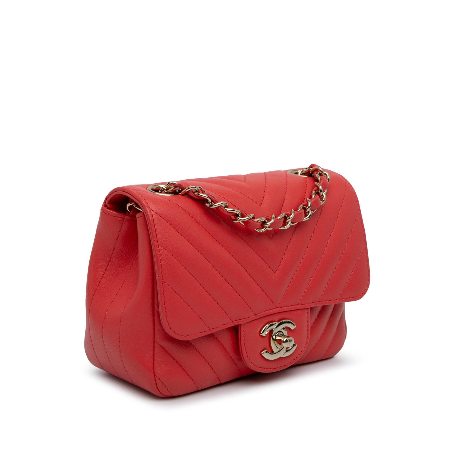 Chanel Square Classic Lambskin Chevron Flap SHG-HJTI2E Mini Bag
