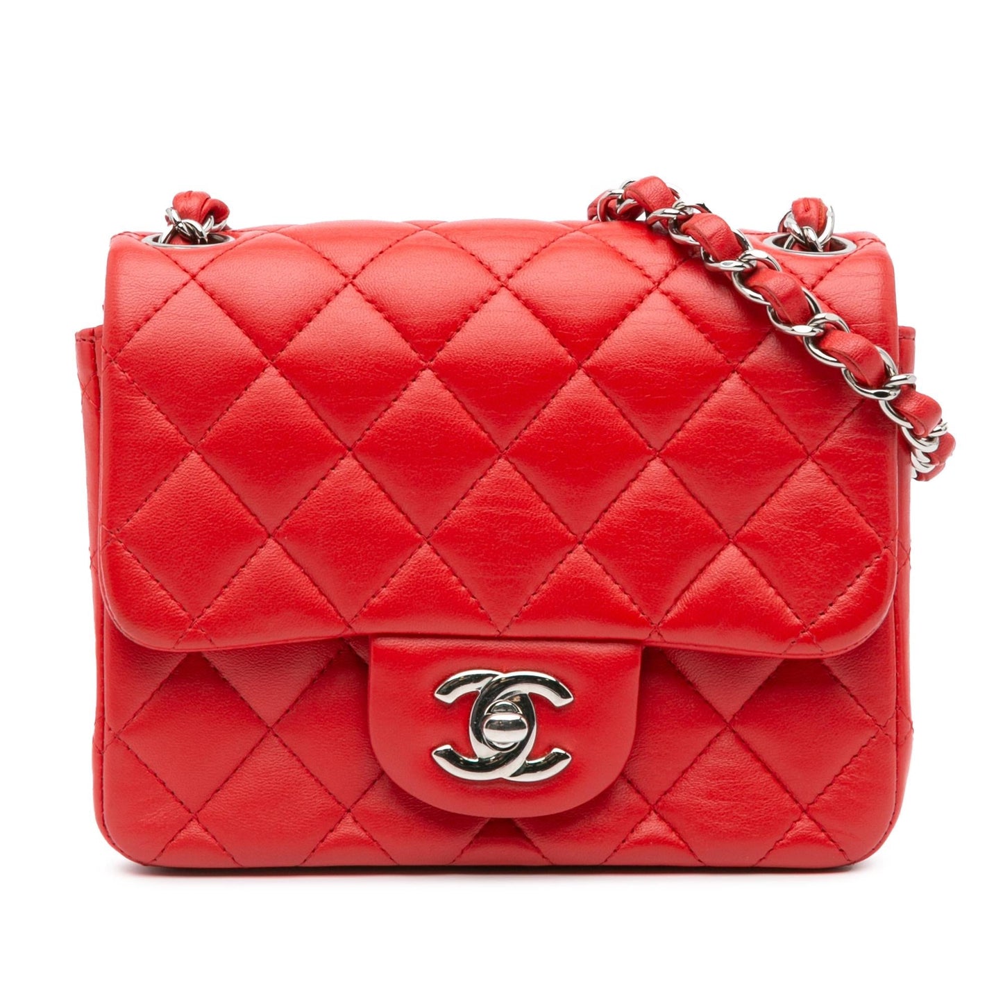 Chanel Square Classic Lambskin Flap Mini Bag Flap 1