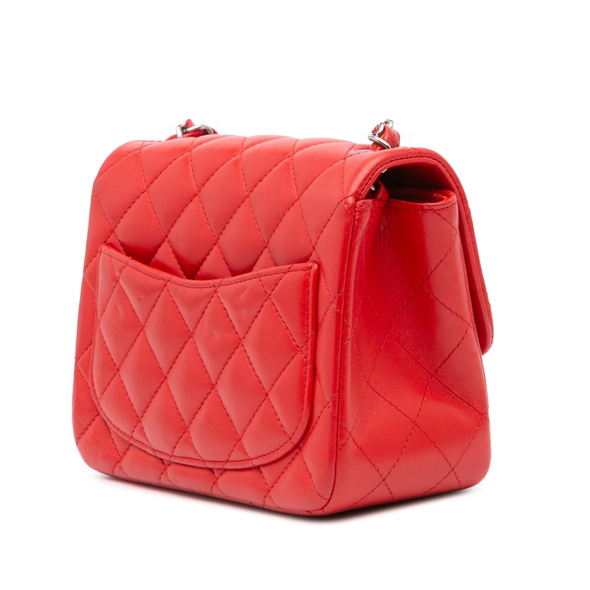 Chanel Square Classic Lambskin Flap Mini Bag Flap 1