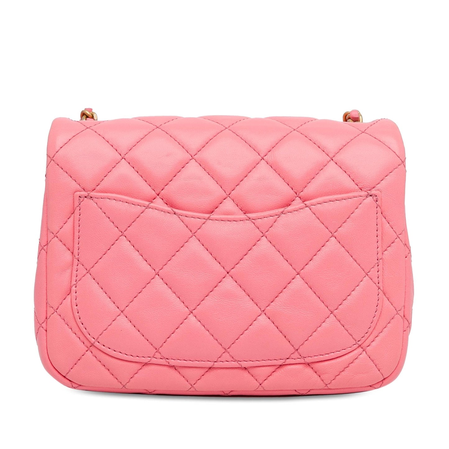 Chanel Square Classic Lambskin Pearl Crush Flap Mini Bag