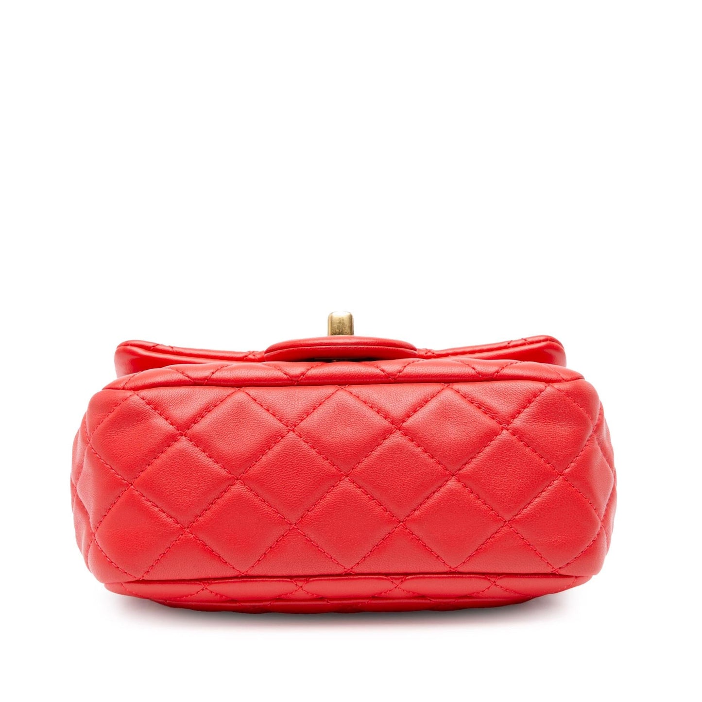 Chanel Square Classic Lambskin Pearl Crush Single Mini Bag
