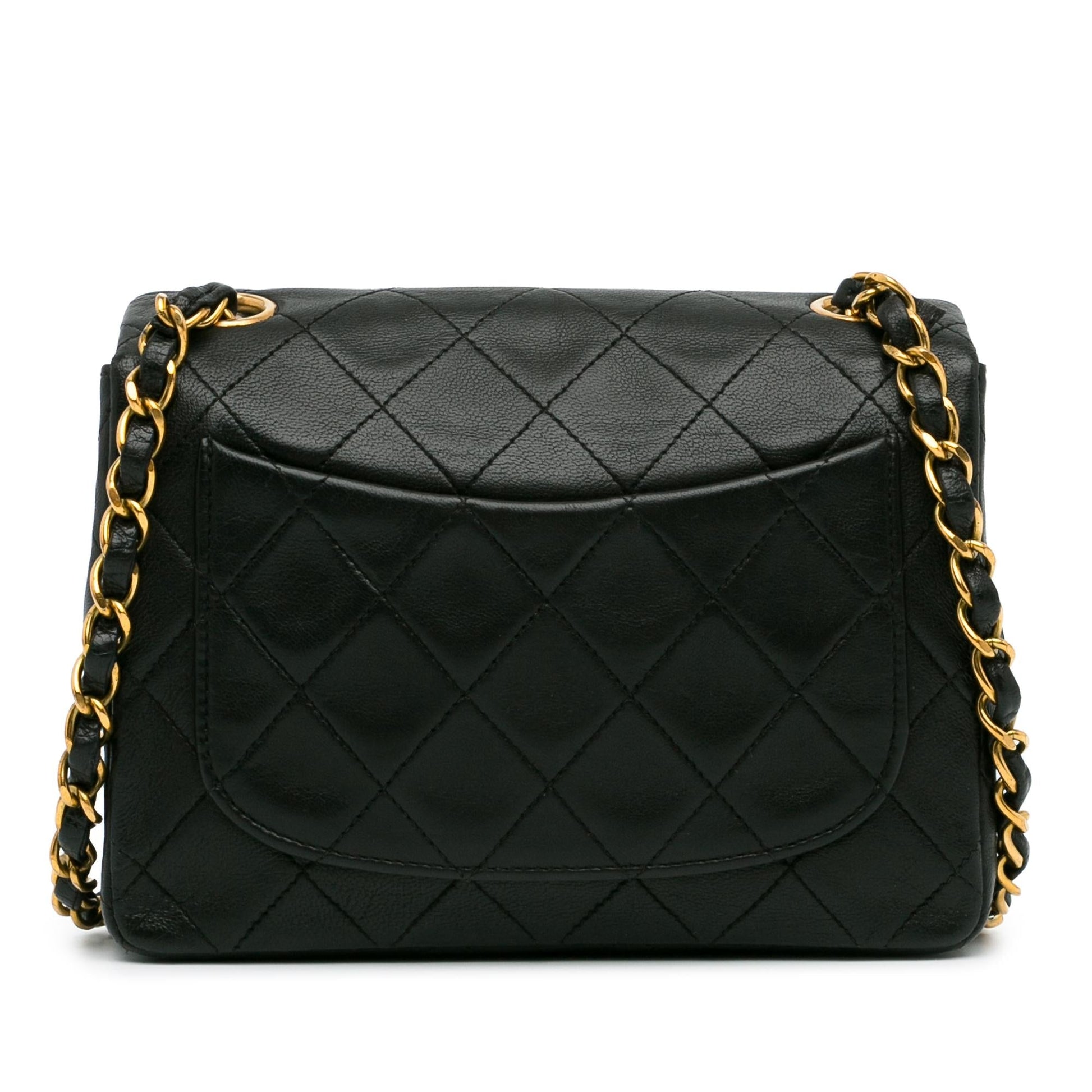 Chanel Square Classic Lambskin Single Flap Mini Bag