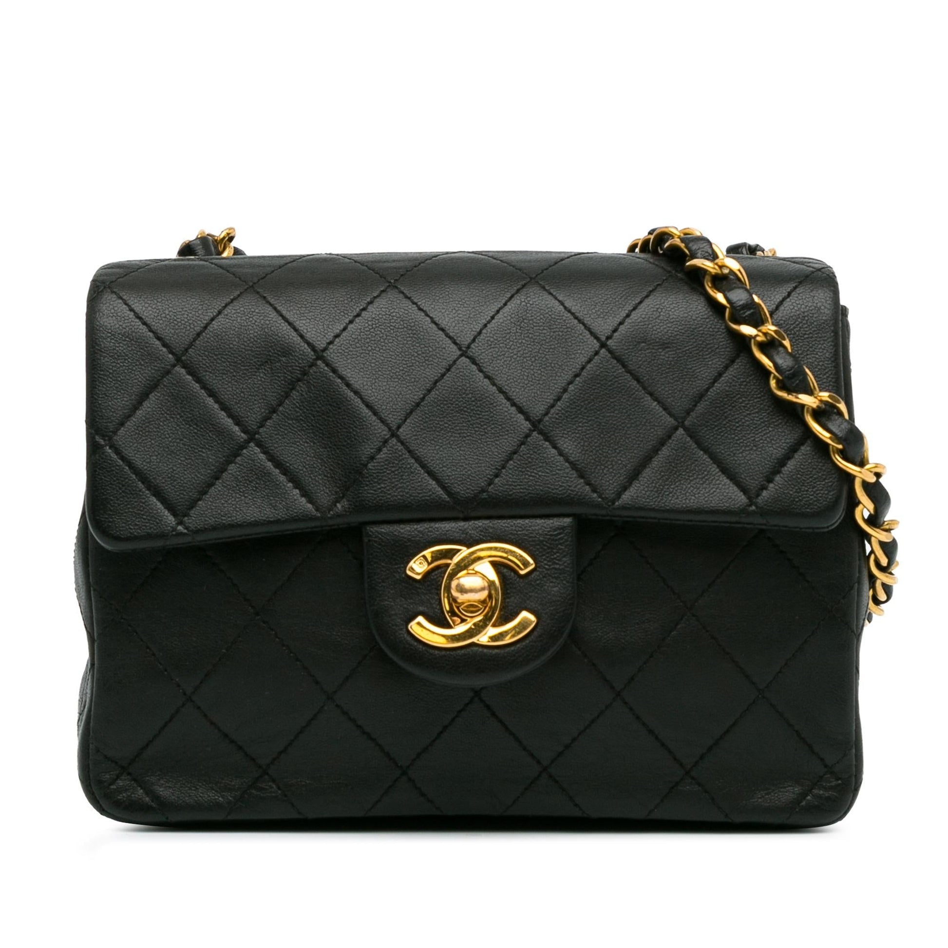 Chanel Square Classic Lambskin Single Flap Mini Bag